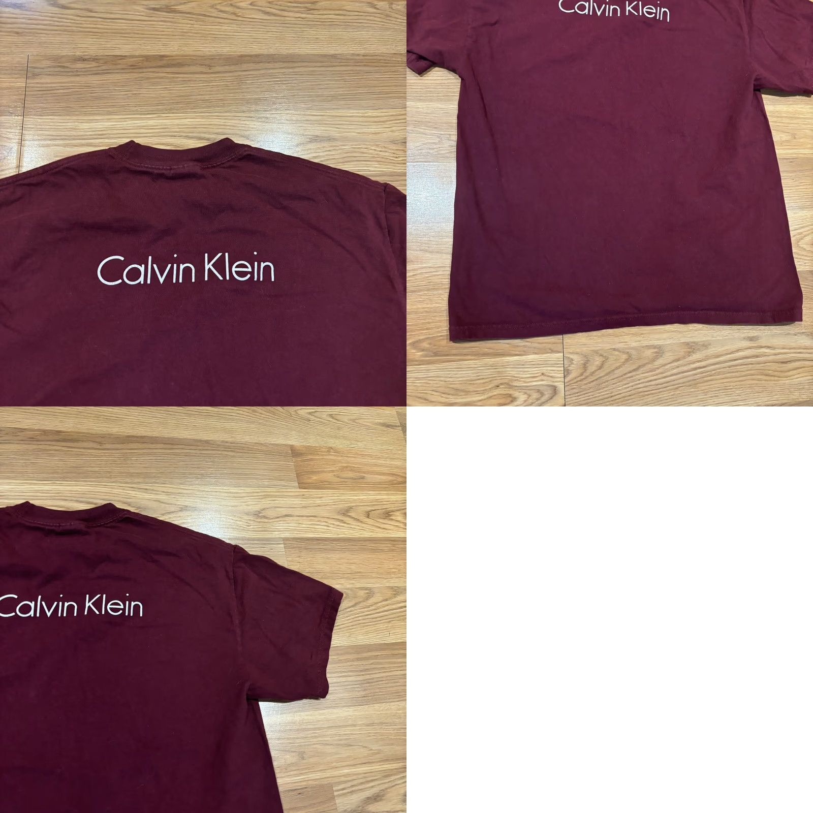 Calvin Klein VINTAGE Calvin Klein Euphoria T-Shirt Maroon Short Sleeve Crew Neck Beefy Tag Mens L Size US L / EU 52-54 / 3 - 8 Thumbnail