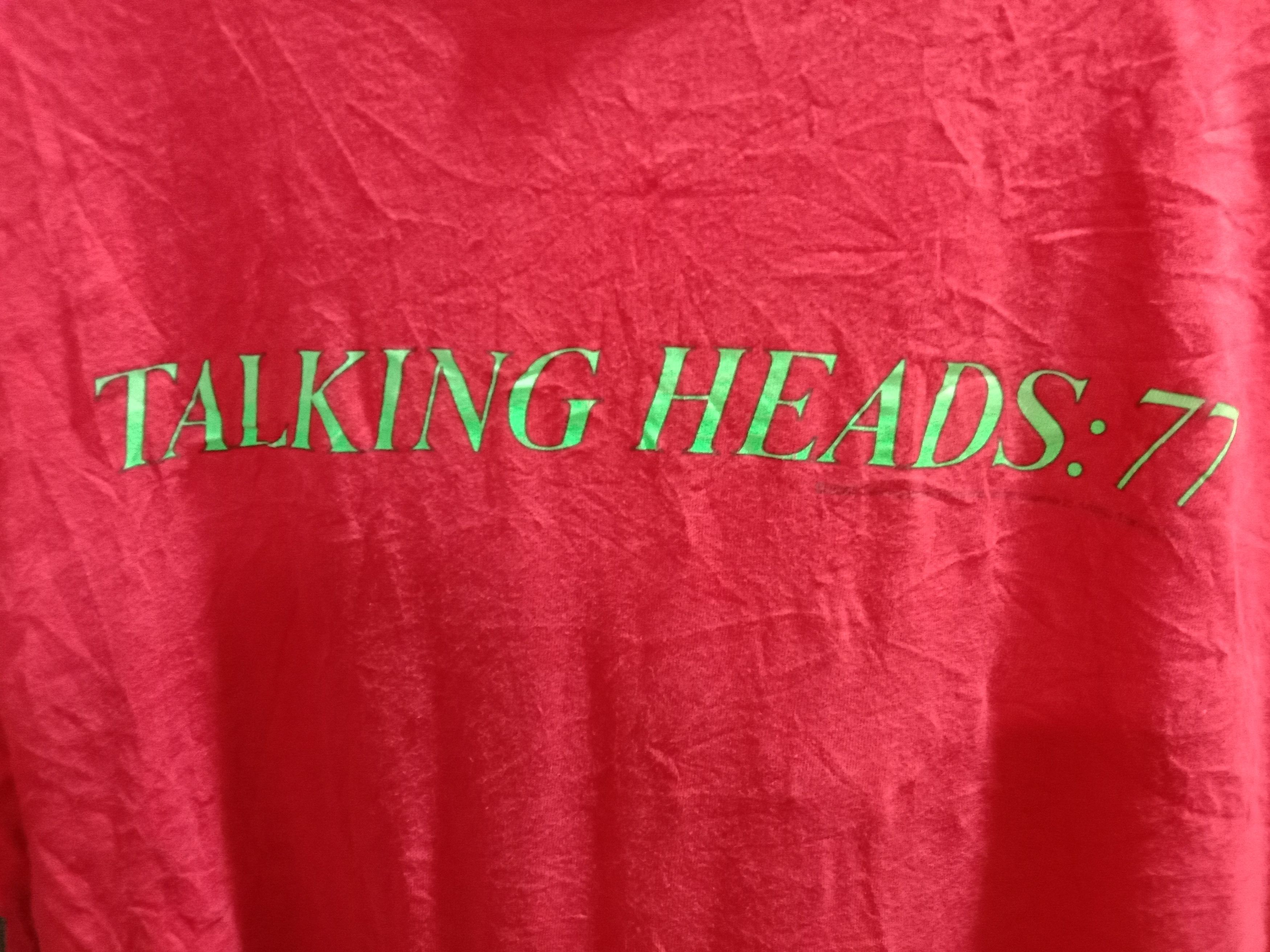 image of Band Tees x Rock T Shirt Talking Heads T Shirt in Red, Men's (Size Large)