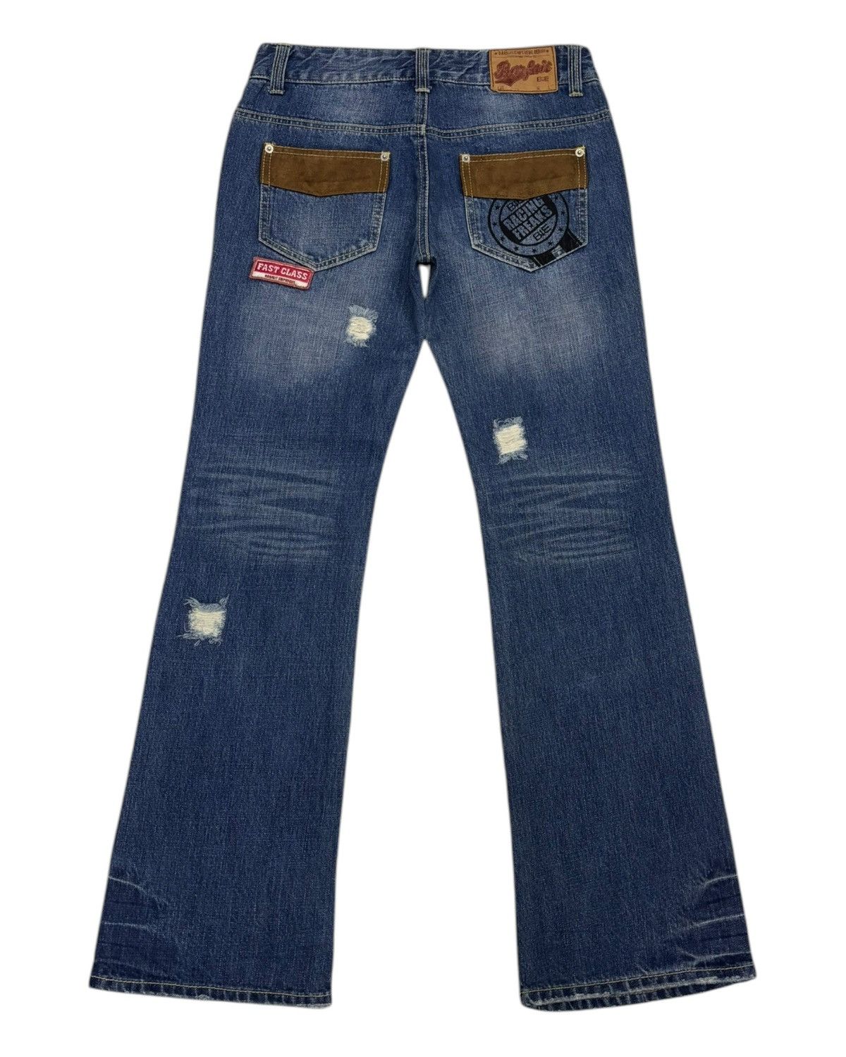 GOSTAR DE FUGA × Hysteric Glamour × Japanese Brand Y2K Barfait Empereur Flare Jeans Patchwork Japanese Denim Size US 30 / EU 46 - 8 Thumbnail