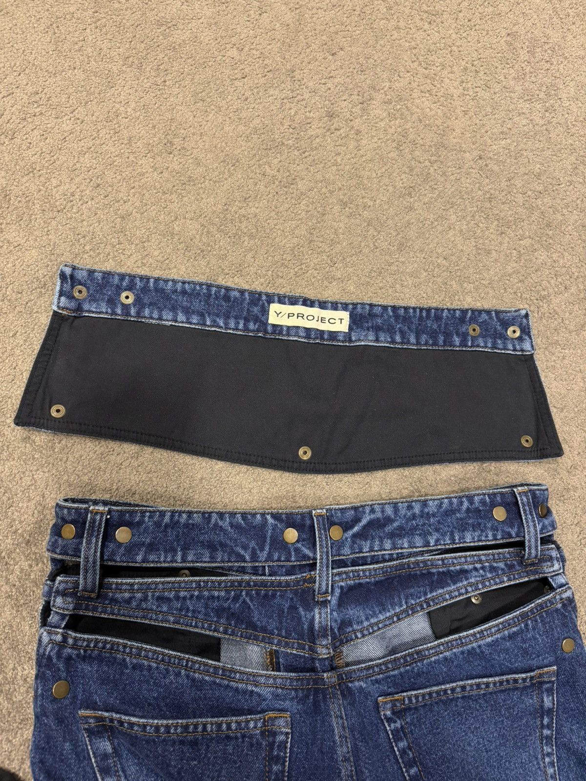 Y/Project Y/Project Peep Show Stone Washed Denim Unisex Jeans Size US 30 / EU 46 - 18 Thumbnail