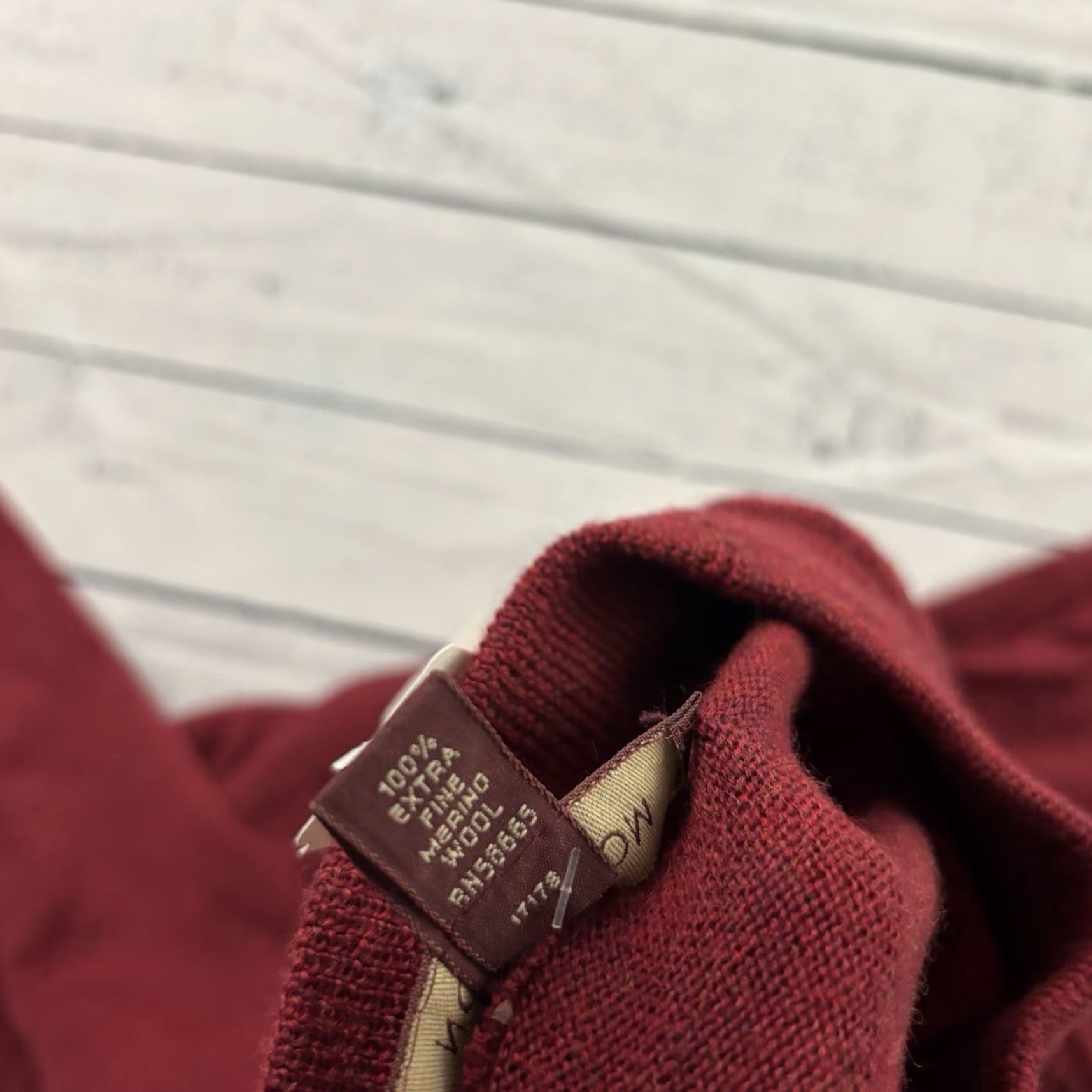 Nordstrom Nordstrom Italian Wool Mock Neck Sweater XL Men Red Pullover Wool Mock Neck Mens XL Red Size US XL / EU 56 / 4 - 6 Thumbnail