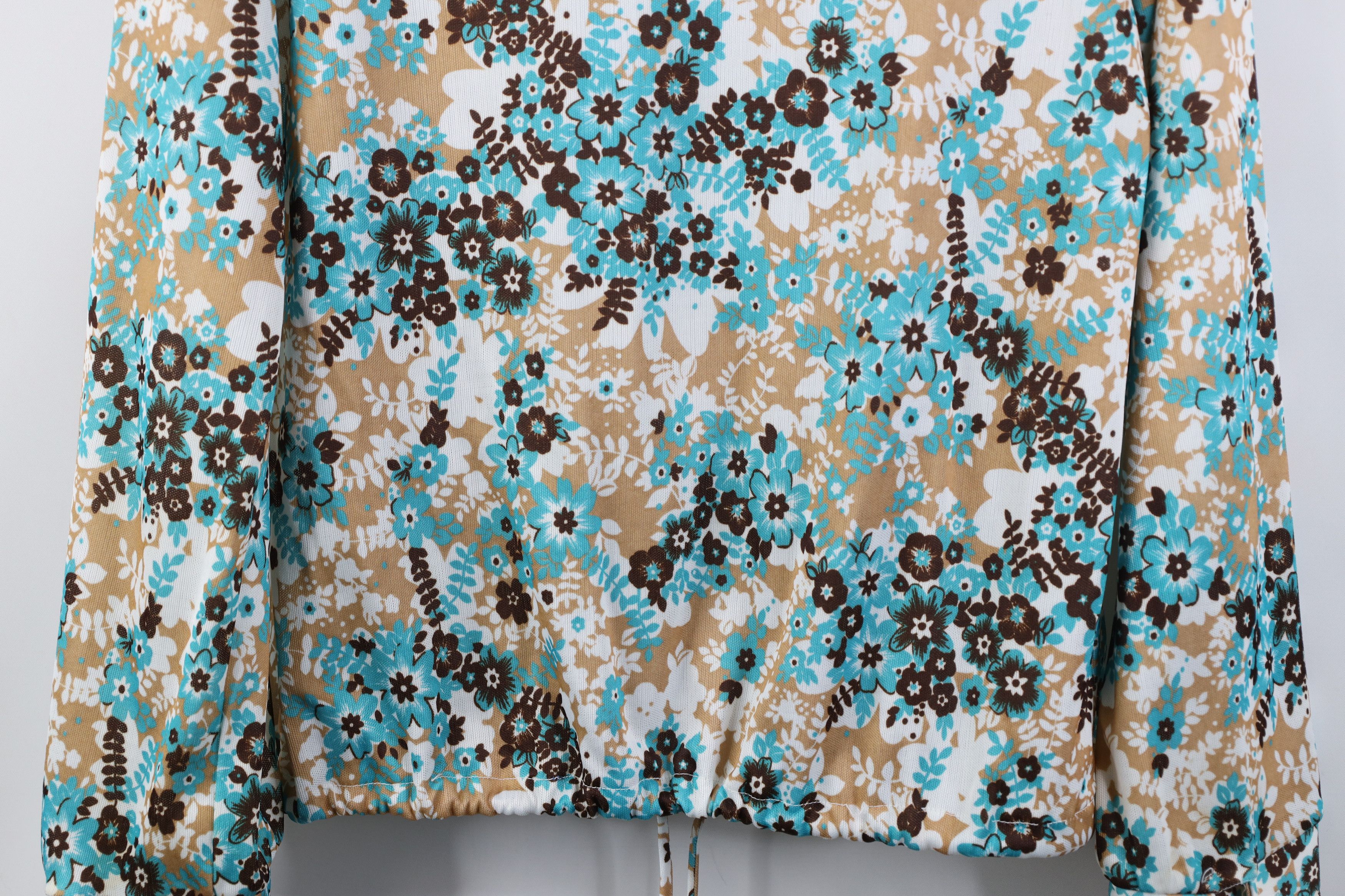 Vintage Vintage 70s Streetwear Boho Chic Flower Turtleneck Shirt Size M / US 6-8 / IT 42-44 - 14 Thumbnail