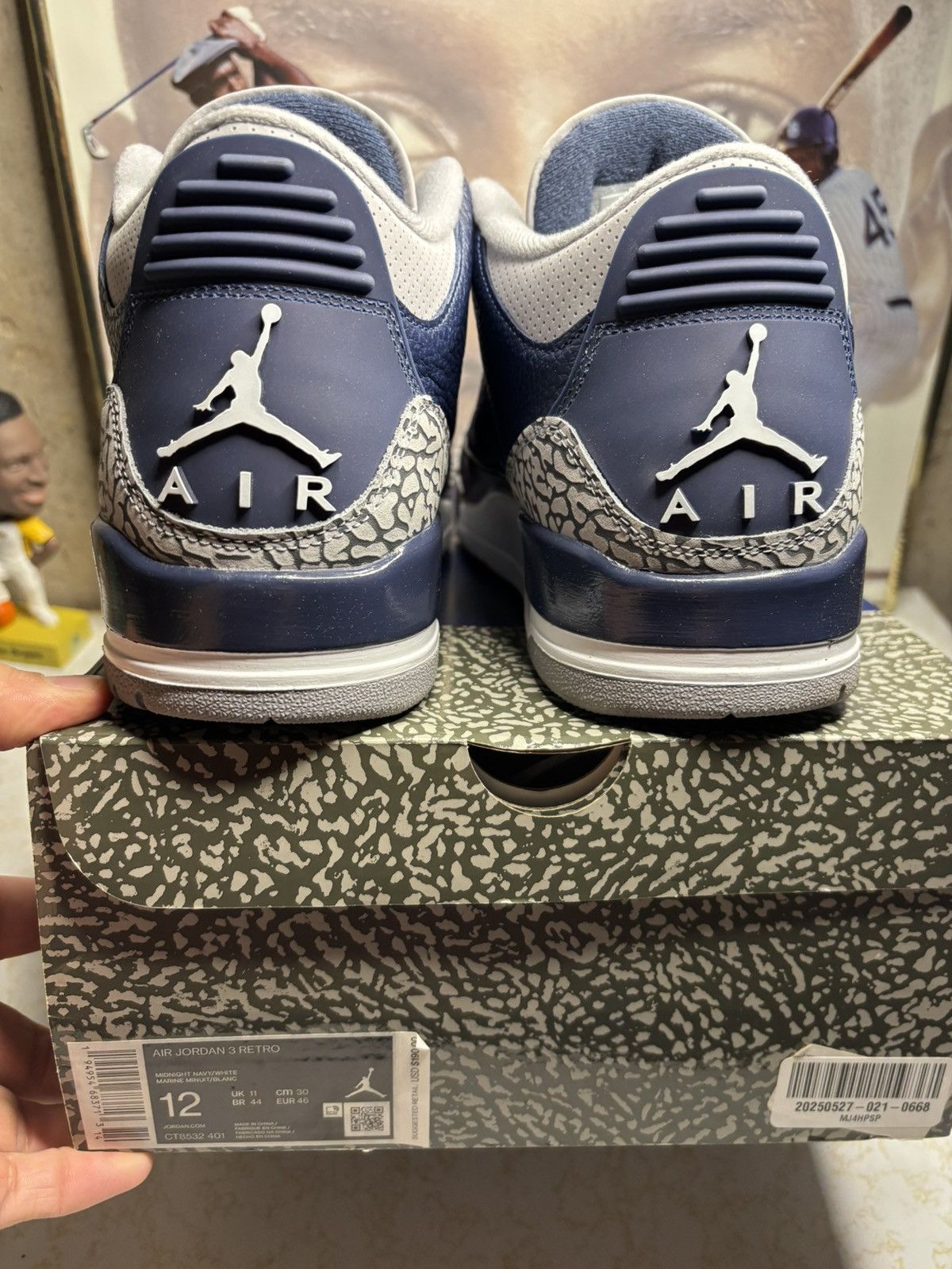 Jordan Brand Air Jordan 3 Retro Georgetown Size US 12 / EU 45 - 6 Thumbnail
