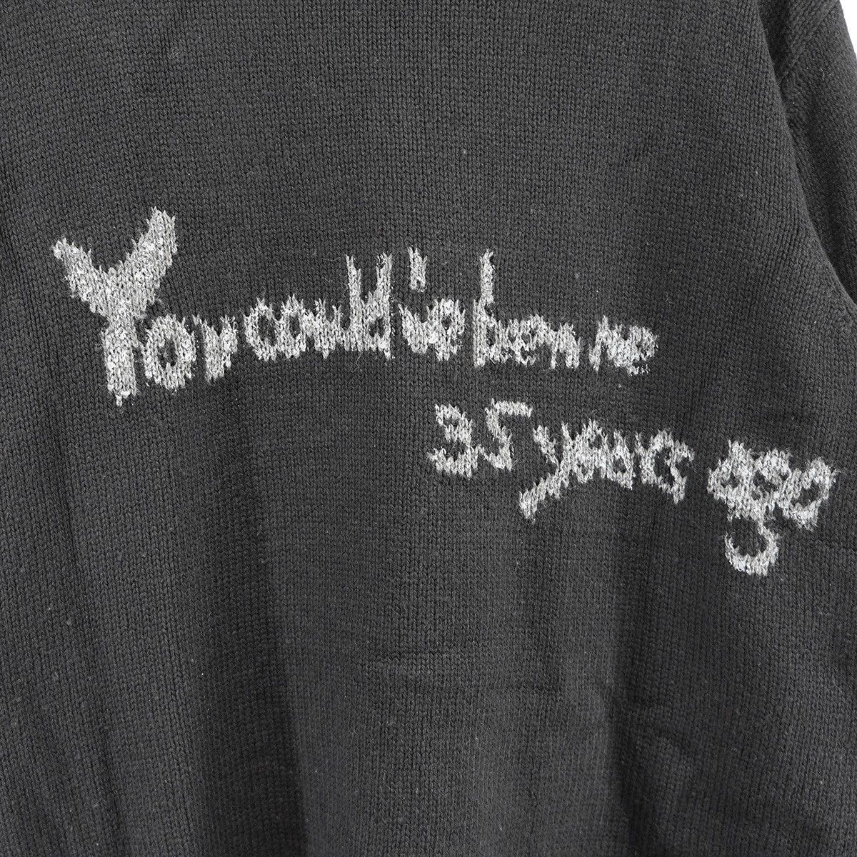 Yohji Yamamoto BLACK Scandal Yohji Yamamoto 19AW Intarsia message knit Size US L / EU 52-54 / 3 - 3 Thumbnail