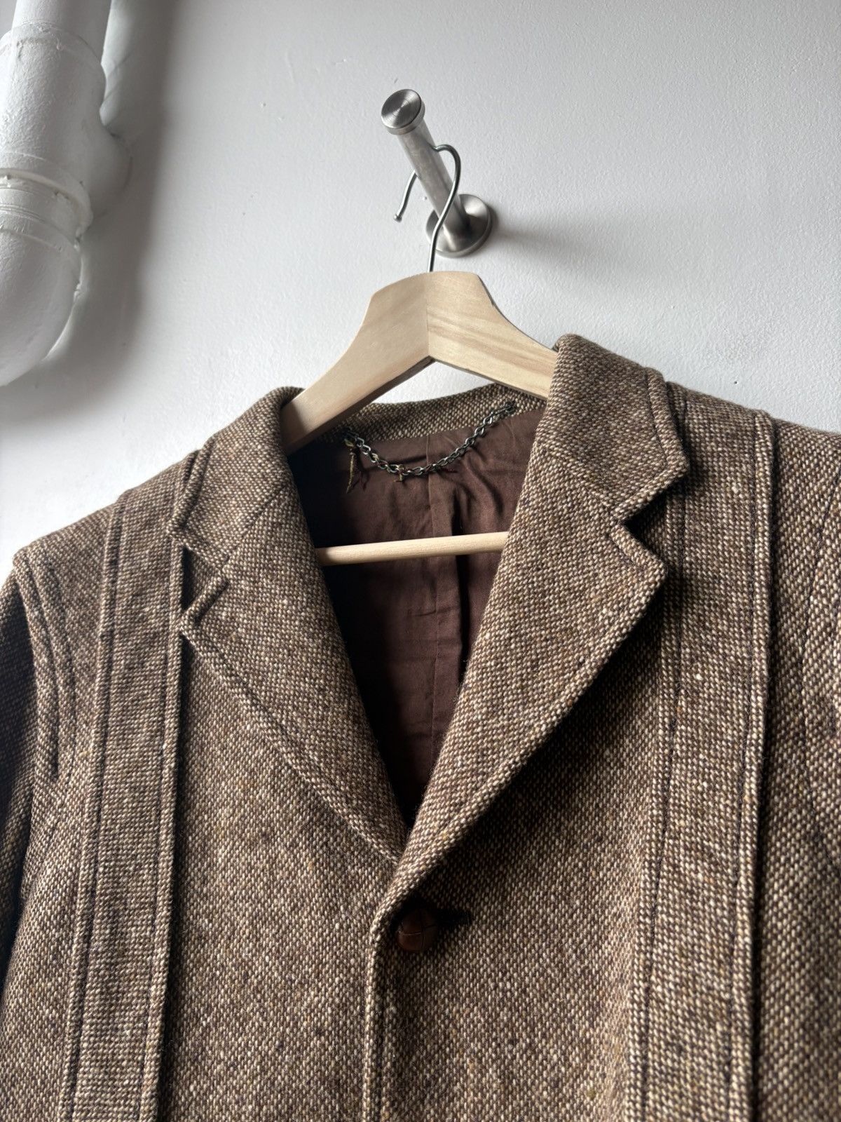 Number (N)ine Number Nine AW02 "Nowhere Man" Lambswool Tweed Coat Size US L / EU 52-54 / 3 - 3 Thumbnail