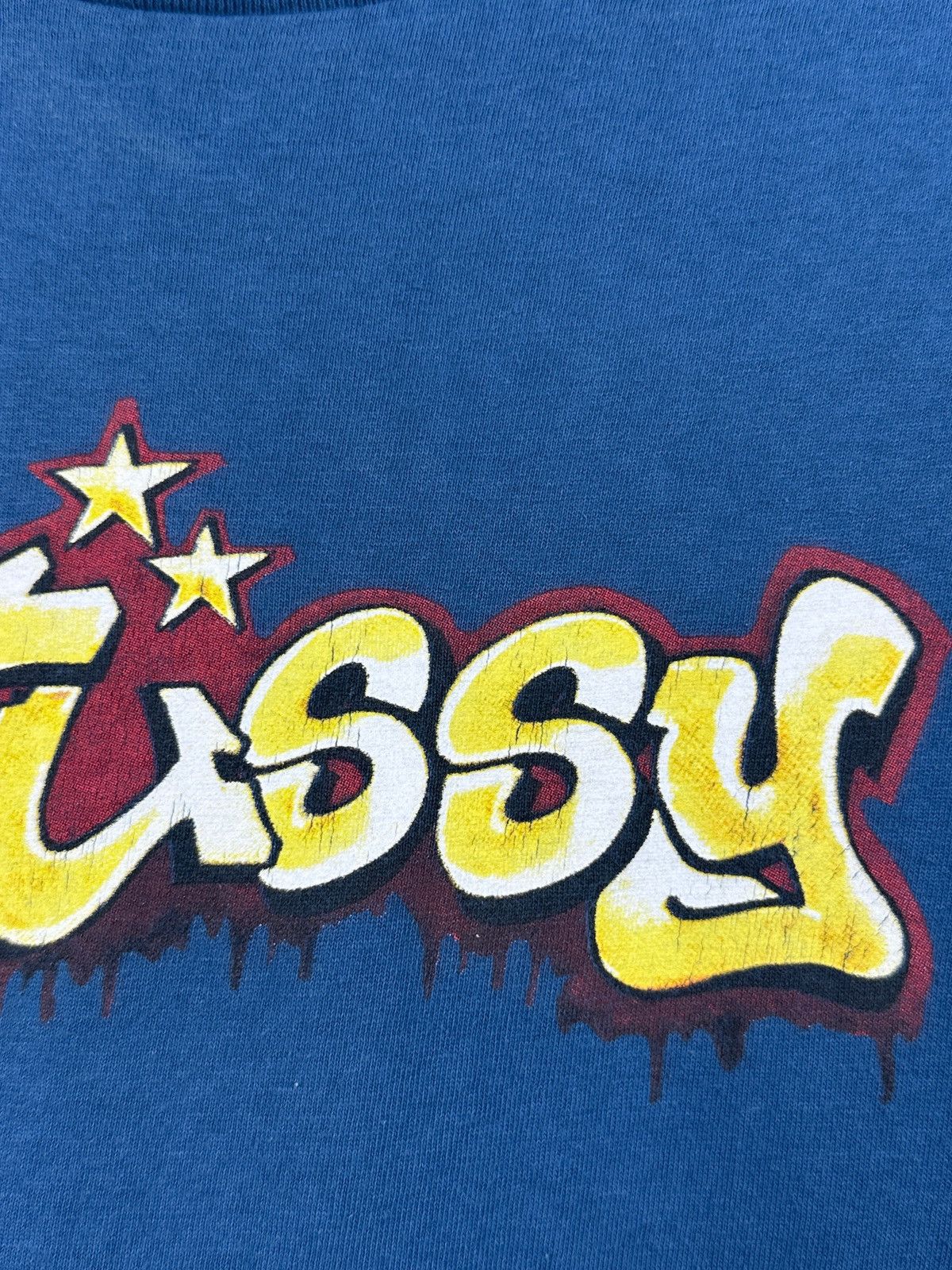 Stussy 00s Vintage Stussy Graphic Logo Single Stitch Blue T-Shirt Size US M / EU 48-50 / 2 - 9 Thumbnail