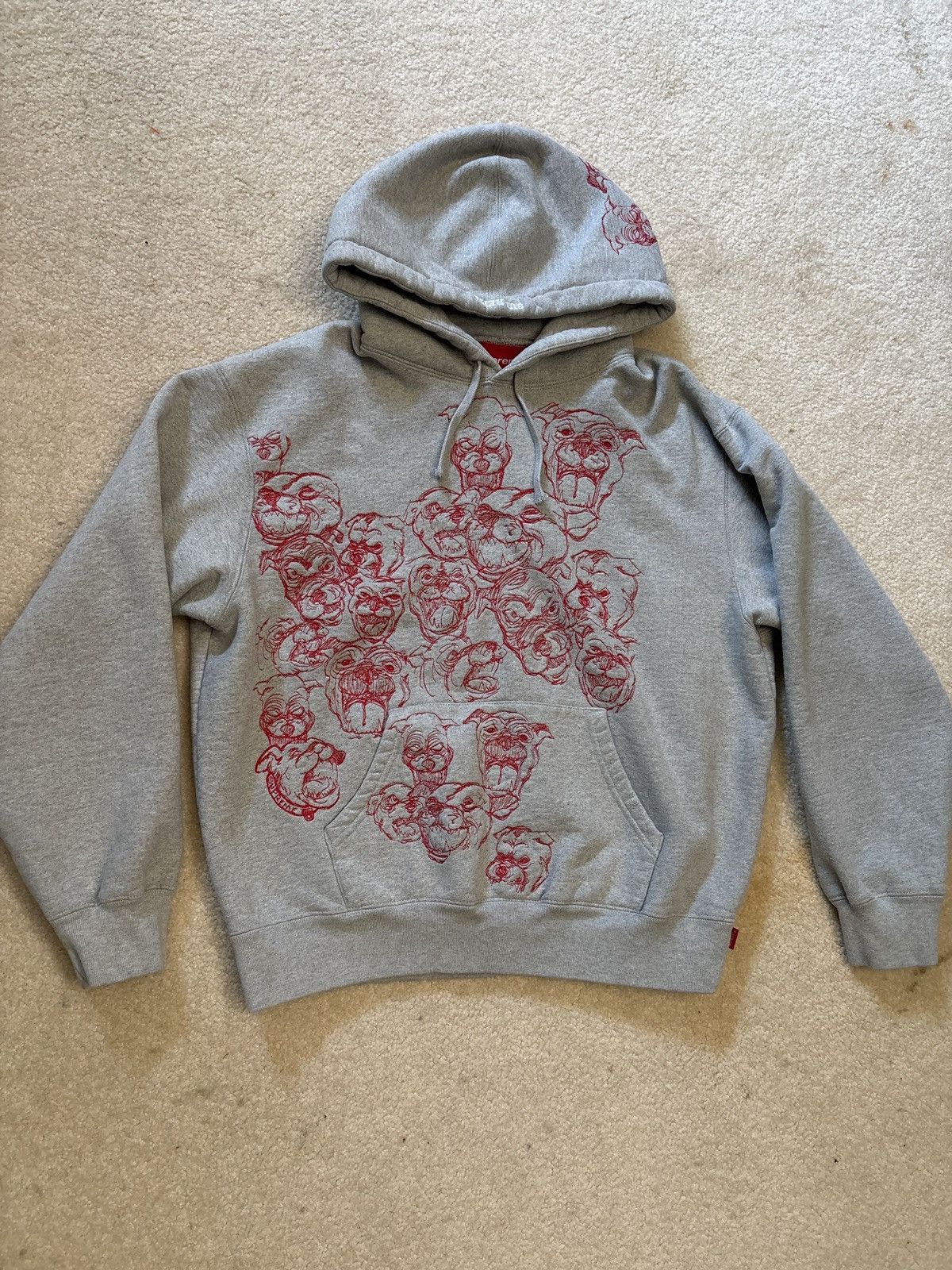 Supreme Supreme Pitbulls embroidered hoodie | Grailed
