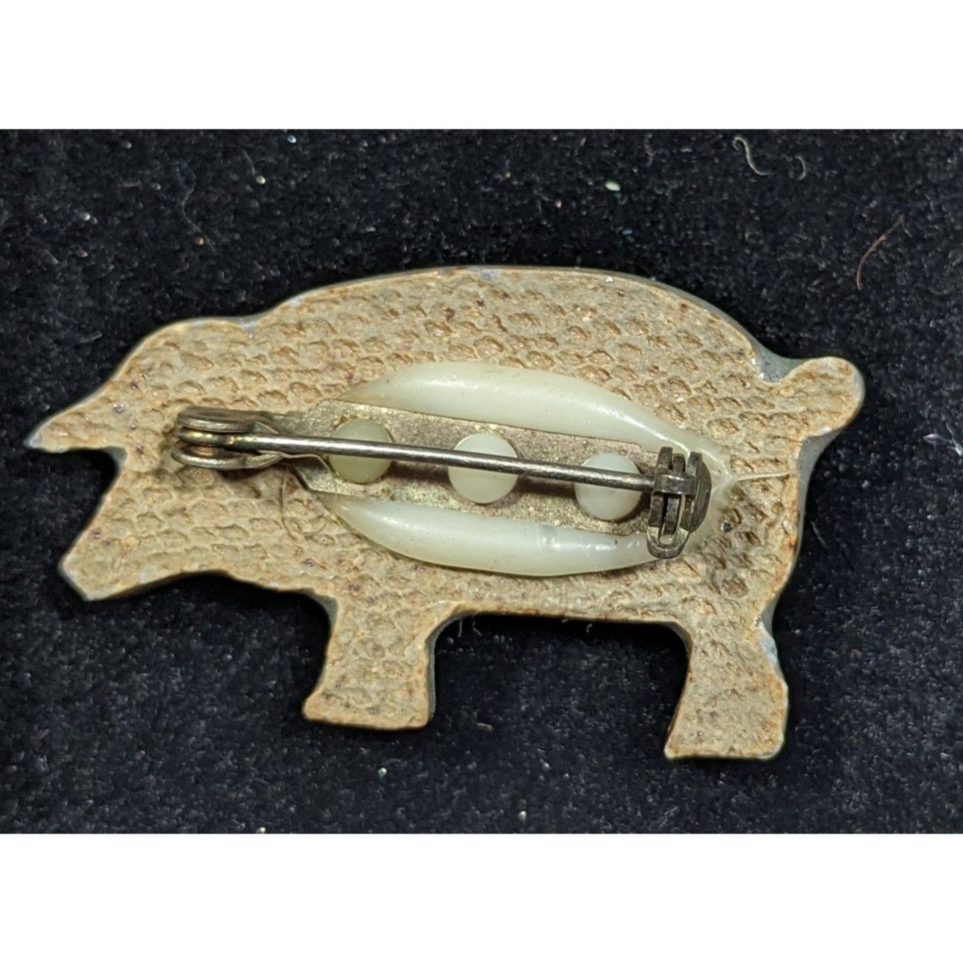 Other Cottagecore Pig Shaped Grey And Blue Ceramic Brooch Size ONE SIZE - 4 Thumbnail