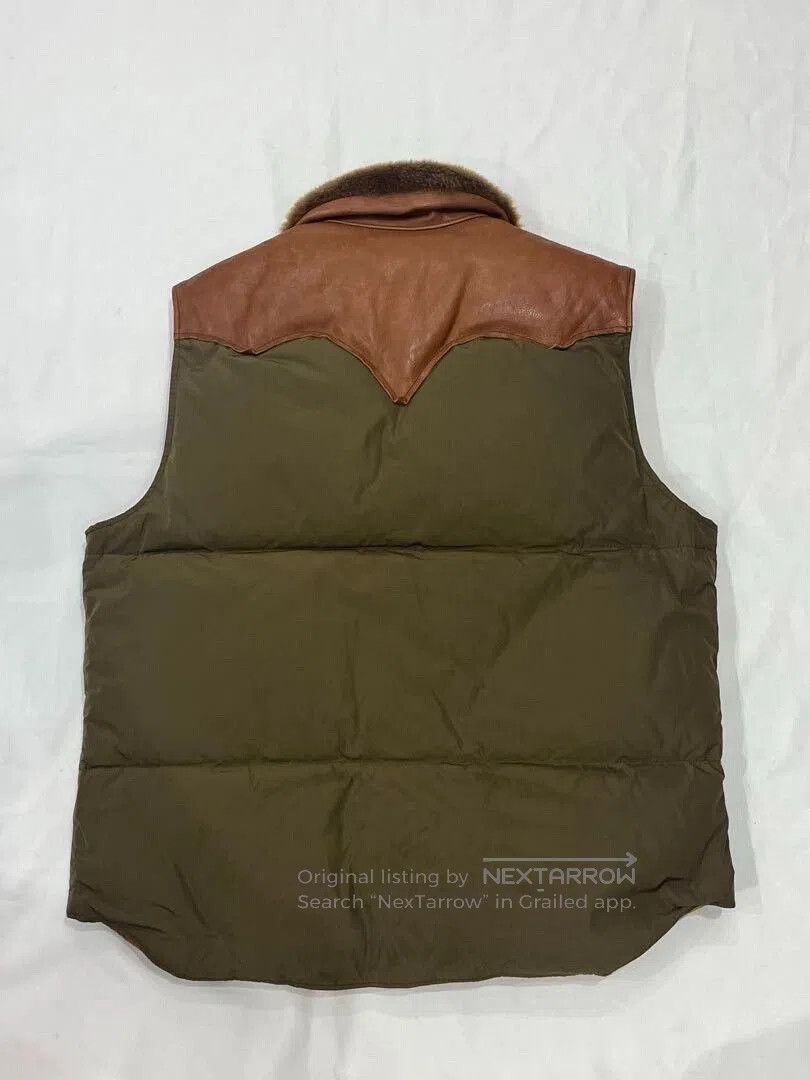 RRL Ralph Lauren RRL Classic Down Vest with Leather Accents. Size US M / EU 48-50 / 2 - 8 Thumbnail