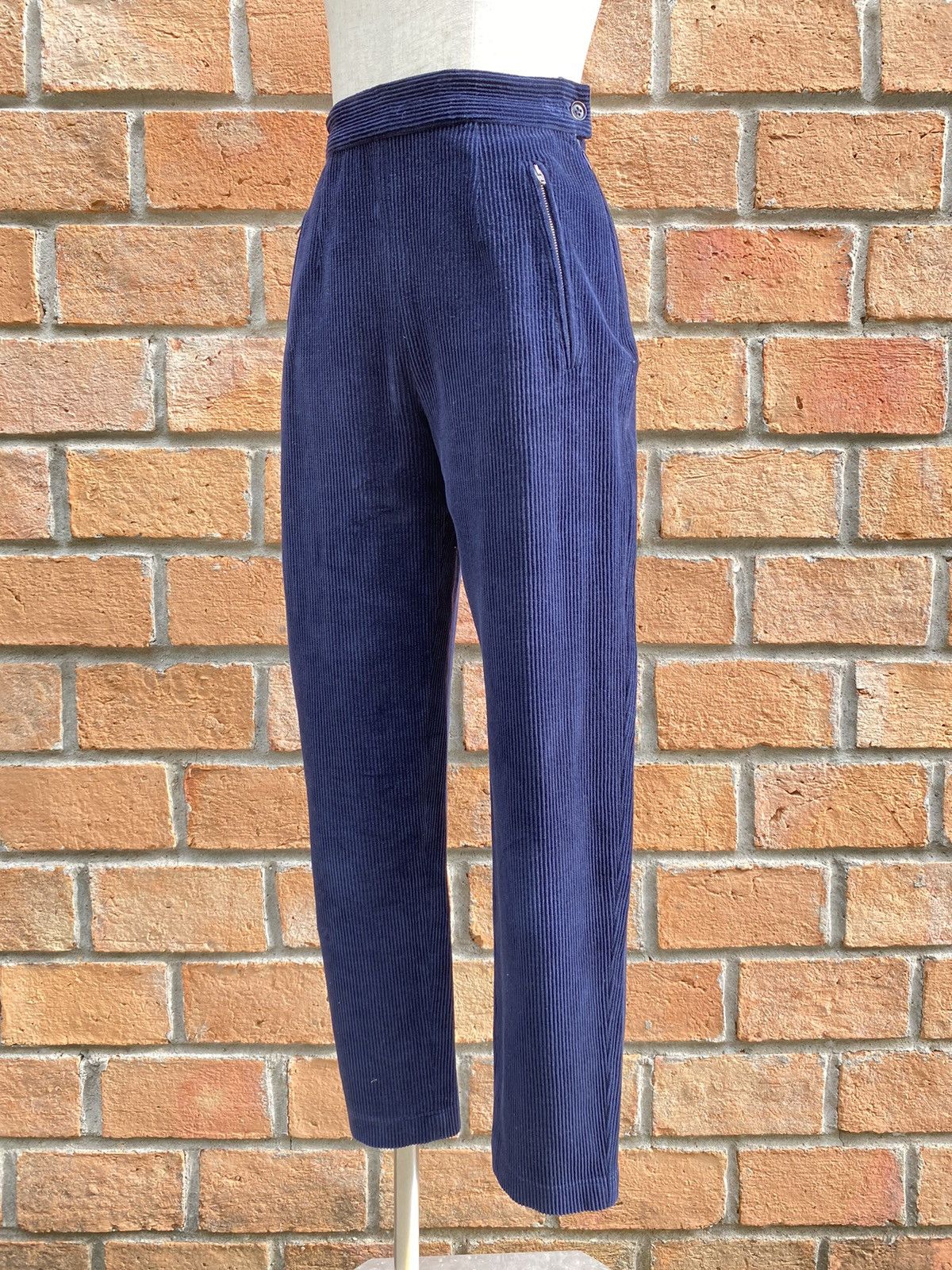 Max Mara MaxMara High-Waisted Corduroy Navy Pants Size 25" / US 0 / IT 36 - 11 Thumbnail