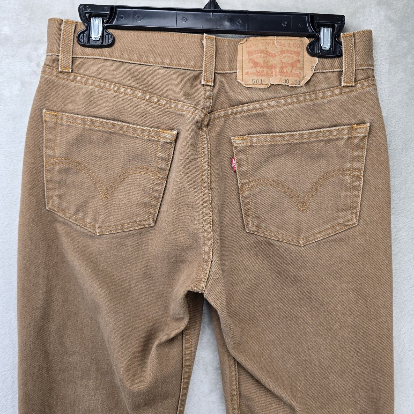 Levi's VTG Levis 501 Jeans Mens 28x27 Brown USA Tag 30x30 Y2K Size US 28 / EU 44 - 8 Thumbnail
