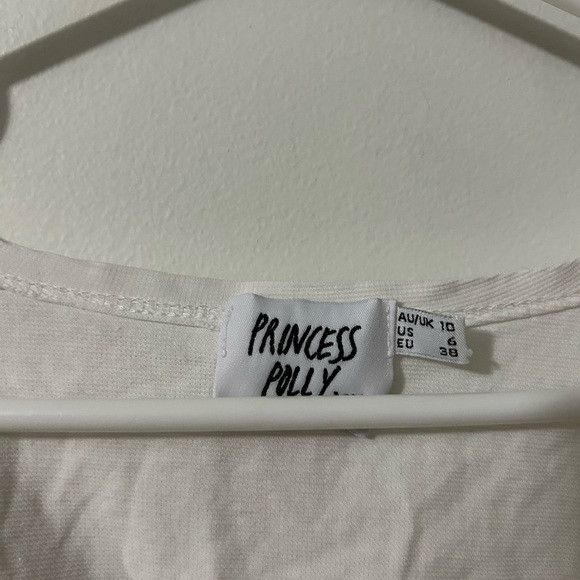 PRINCESS POLLY Princess Polly White Cropped Top Size M / US 6-8 / IT 42-44 - 4 Thumbnail
