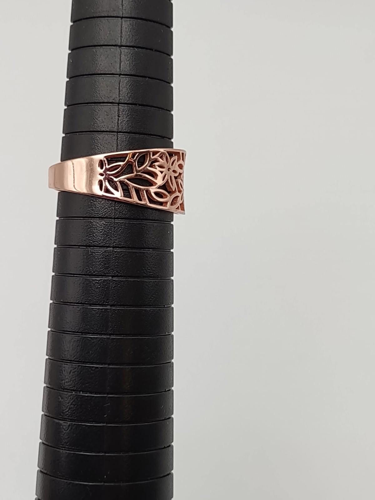 The Unbranded Brand 925 Sterling Silver Rose Gold Floral Filigree Ring Sz 11 Size ONE SIZE - 2 Thumbnail