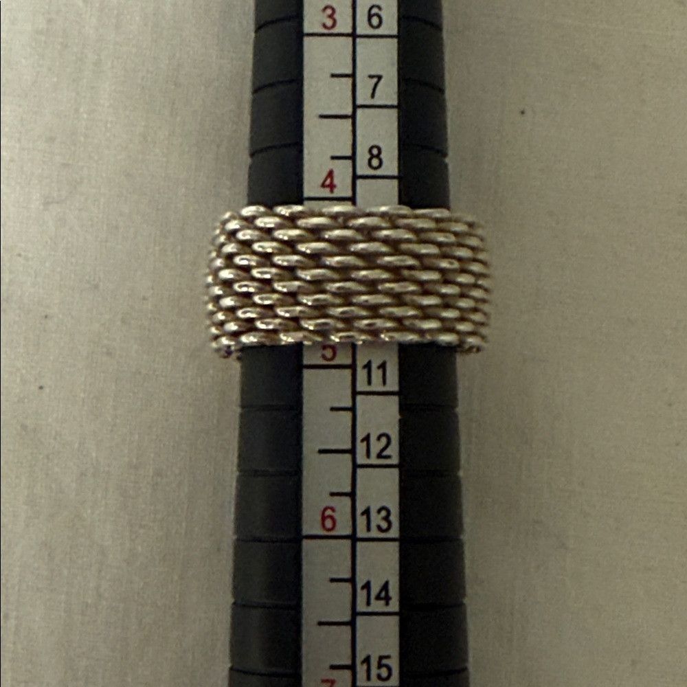 Tiffany & Co. Tiffany&Co. Somerset Mesh Ring in Sterling Silver (sz 4.5) Size ONE SIZE - 6 Thumbnail