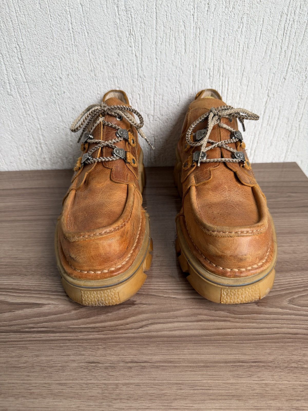 New Rock Vintage platform boots Size US 12 / EU 45 - 6 Thumbnail