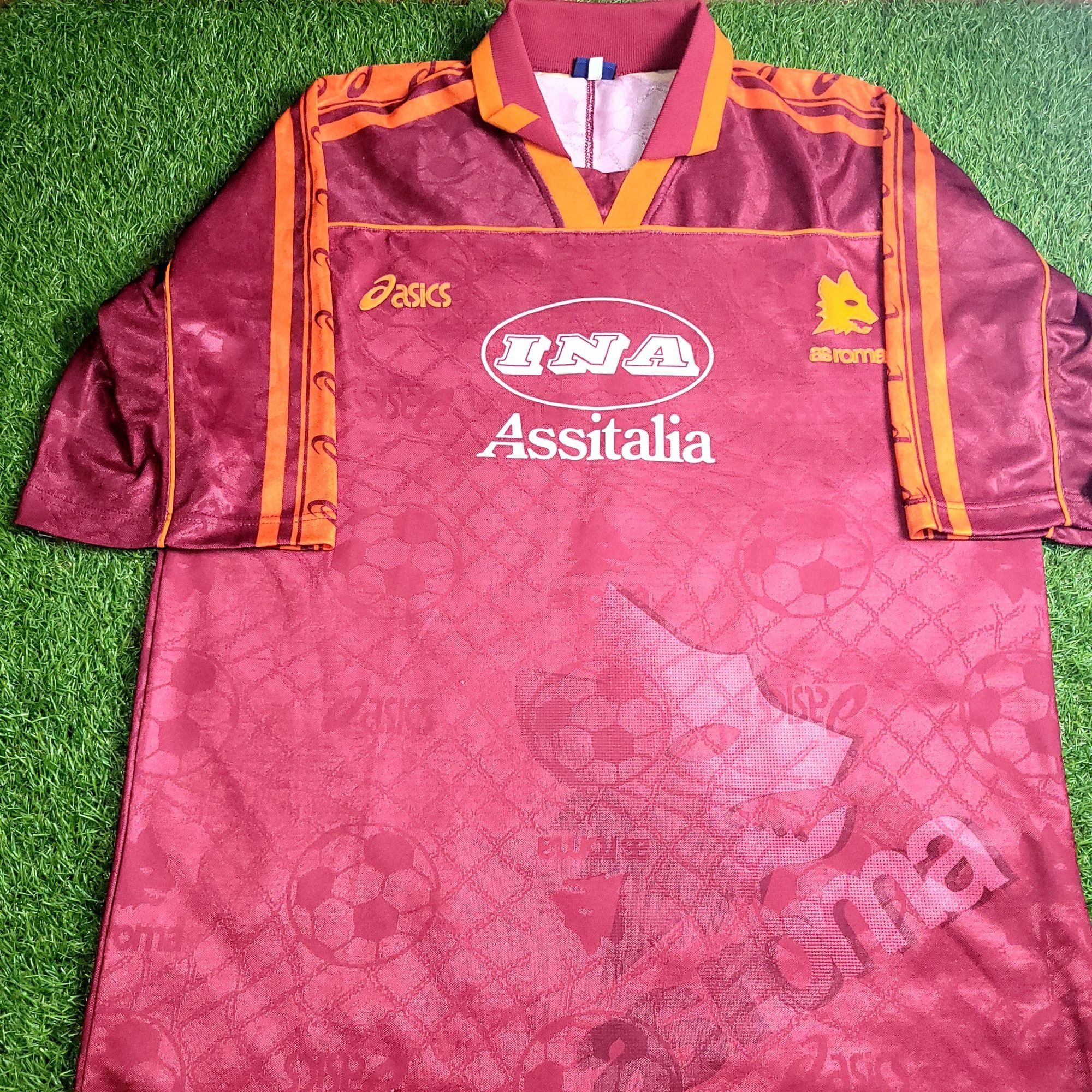 Asics Totti As Roma Asics 1995 1996 Soccer Jersey Shirt XL Size US XL / EU 56 / 4 - 2 Thumbnail