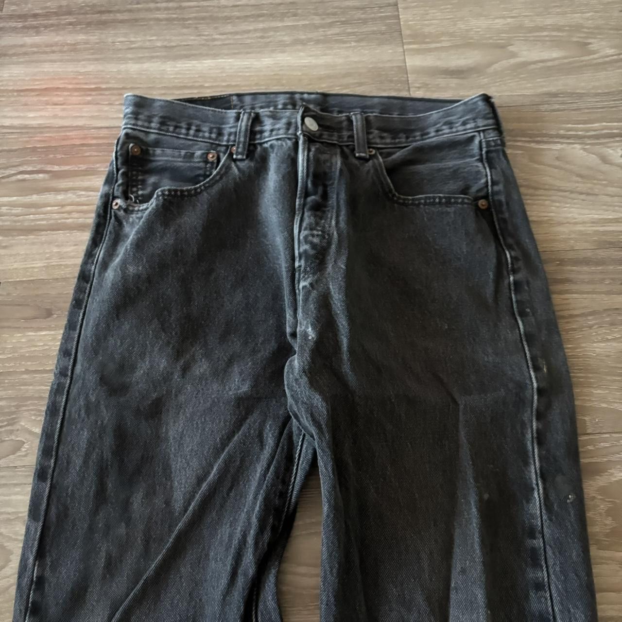Levi's Crazy Vintage Y2K/2000s Grunge Black Levis 501 Denim Jeans! 31x32 Size US 31 - 5 Thumbnail