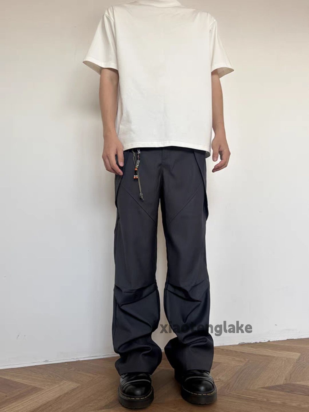 Designer × Japanese Brand × Vintage utility loose baggy pleated patchwork yuppie pants Size US 30 / EU 46 - 1 Thumbnail
