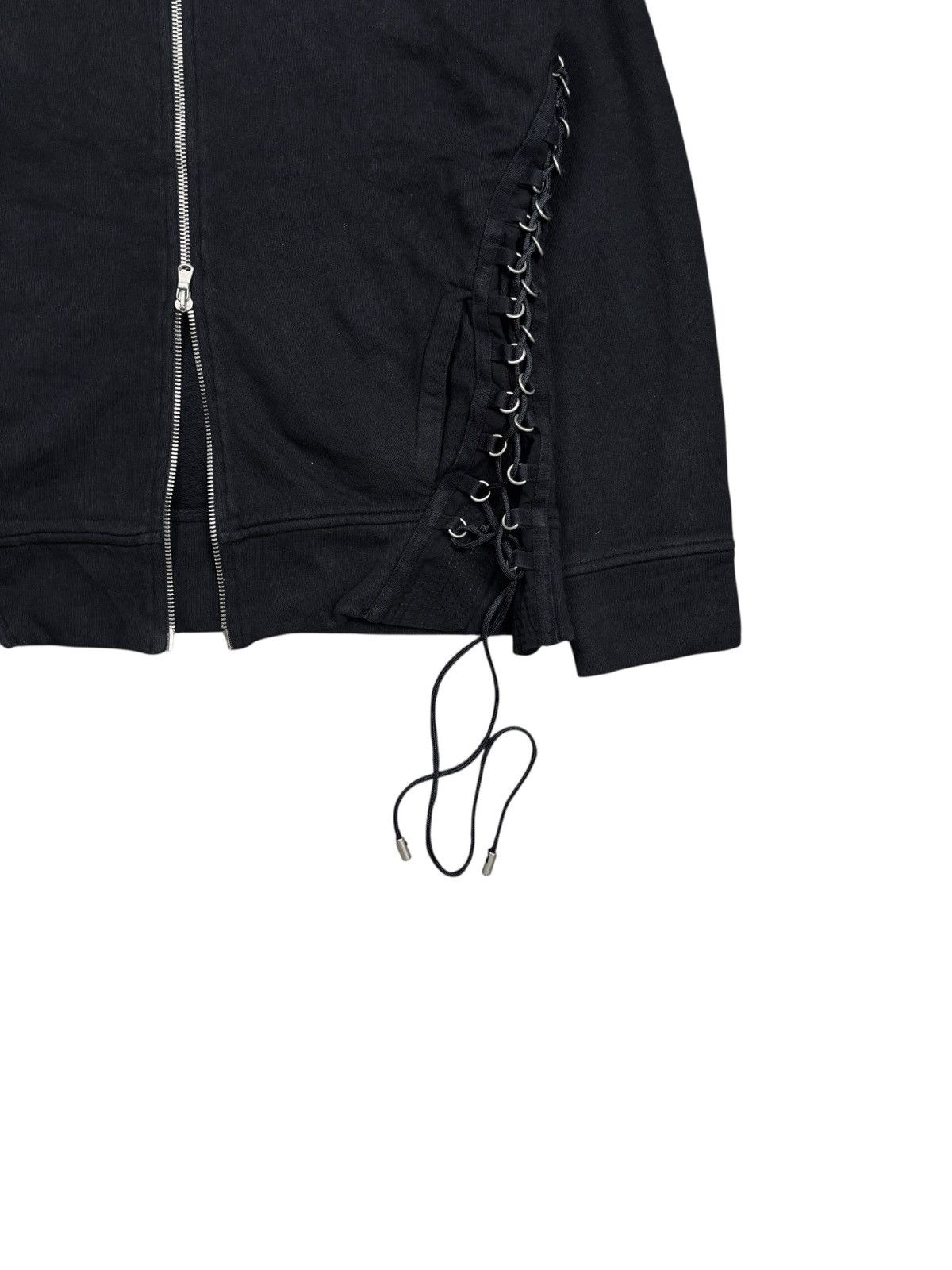 KMRii 2000s Diesel Black Gold - Side Lace Gothic Style Zip Hoodie Size US S / EU 44-46 / 1 - 3 Thumbnail