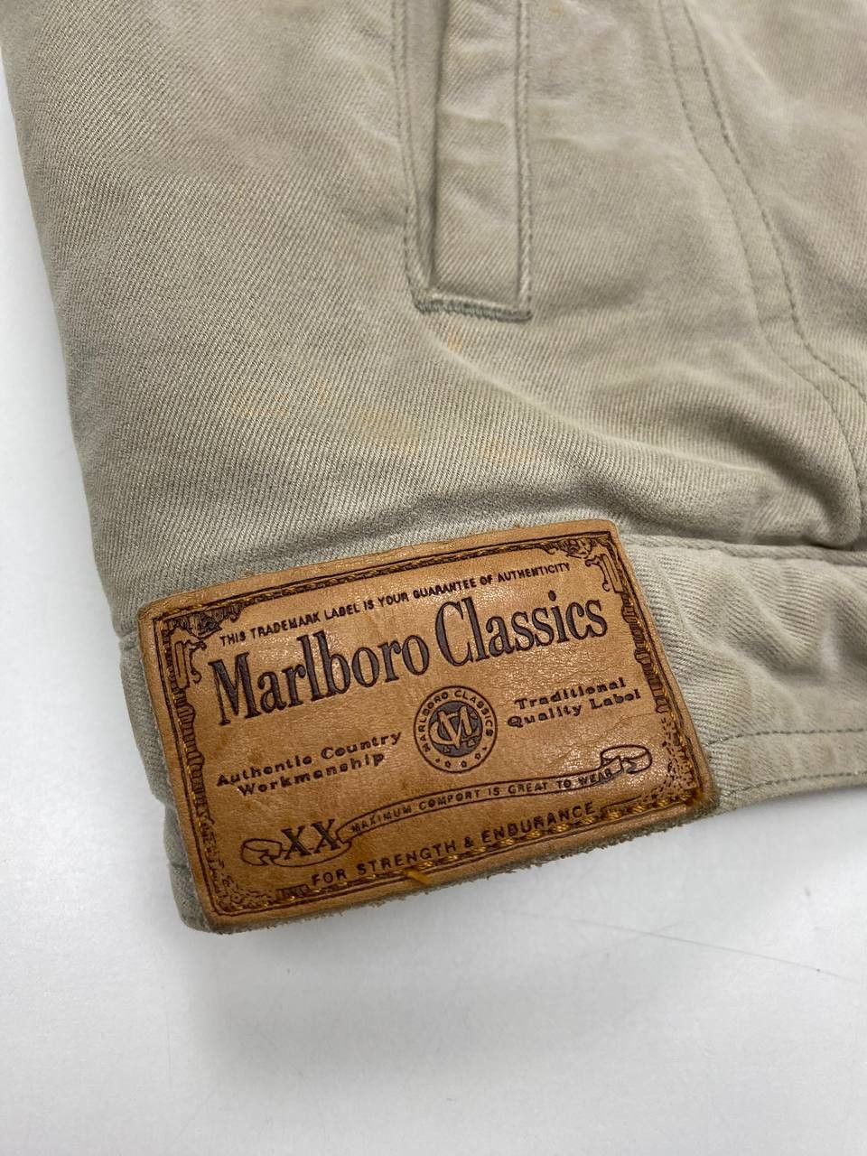 Marlboro Marlboro Classics Beige XXXL Vintage Canvas Jacket 90s Italy Size US XXL / EU 58 / 5 - 5 Thumbnail