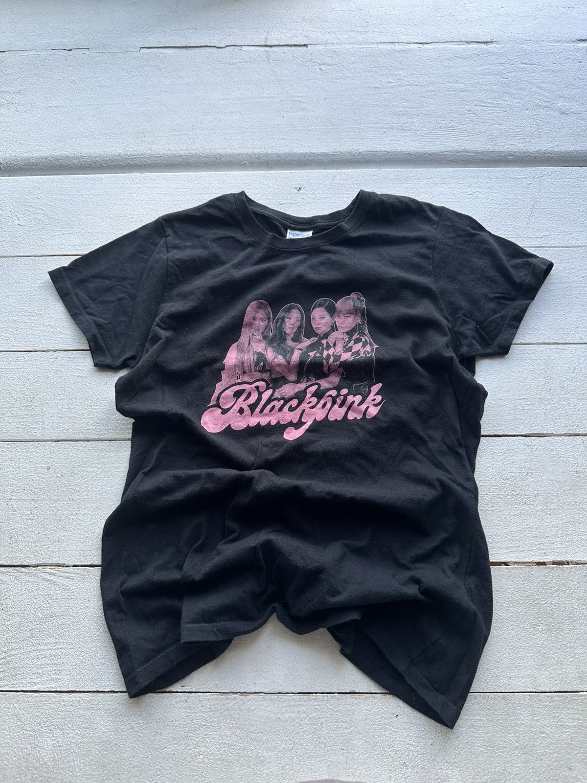 Band Tees BLACKPINK🚨 BIG LOGO BLACK TEE SHORTS SLEEVE GIRLBAND Size S / US 4 / IT 40 - 1 Thumbnail