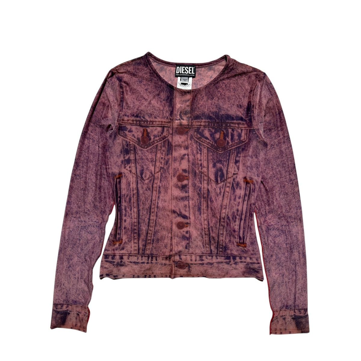 Diesel Trompe L’oeil stretch mesh graohic top Size S / US 4 / IT 40 - 1 Thumbnail