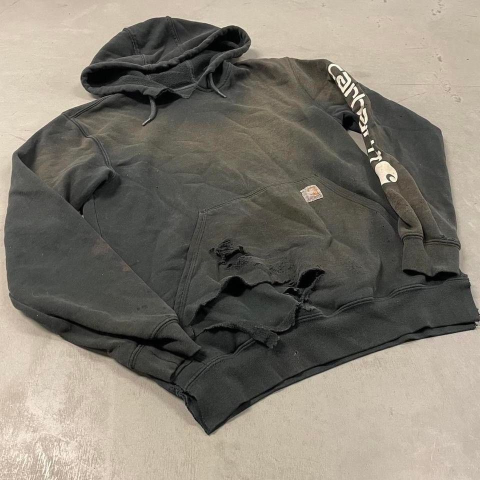 Carhartt × Vintage vintage thrashed Carhartt hoodie Size US S / EU 44-46 / 1 - 1 Thumbnail