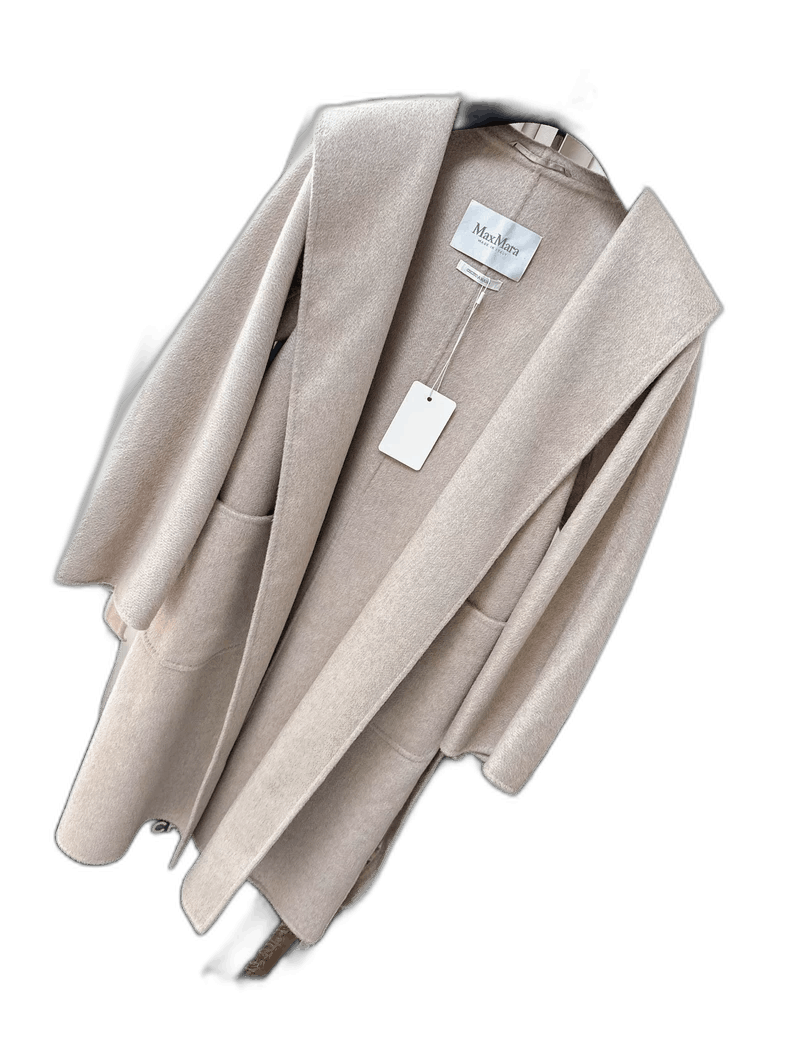 Missing Since Thursday MaxMara Oatmeal Cashmere Coat with Belt Size M / US 6-8 / IT 42-44 - 1 Thumbnail