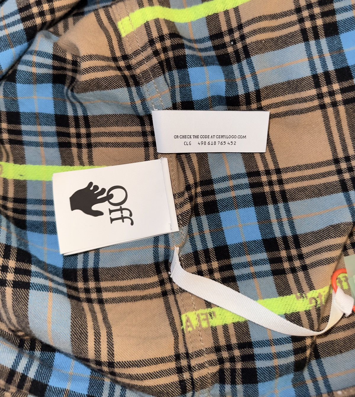 Off-White Off-White™ “FLANNEL” Checked Shirt - Size S Size US S / EU 44-46 / 1 - 9 Thumbnail
