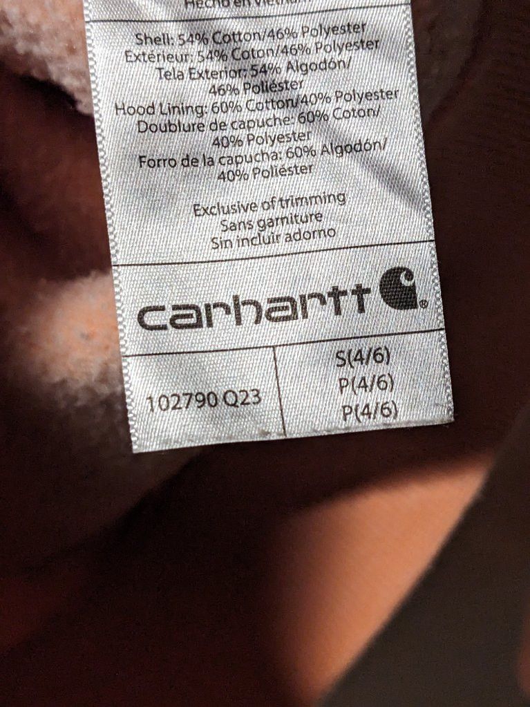 Carhartt × Designer Carhartt Relaxed Fit Salmon Small Woman's Hoodie Size US S / EU 44-46 / 1 - 4 Thumbnail