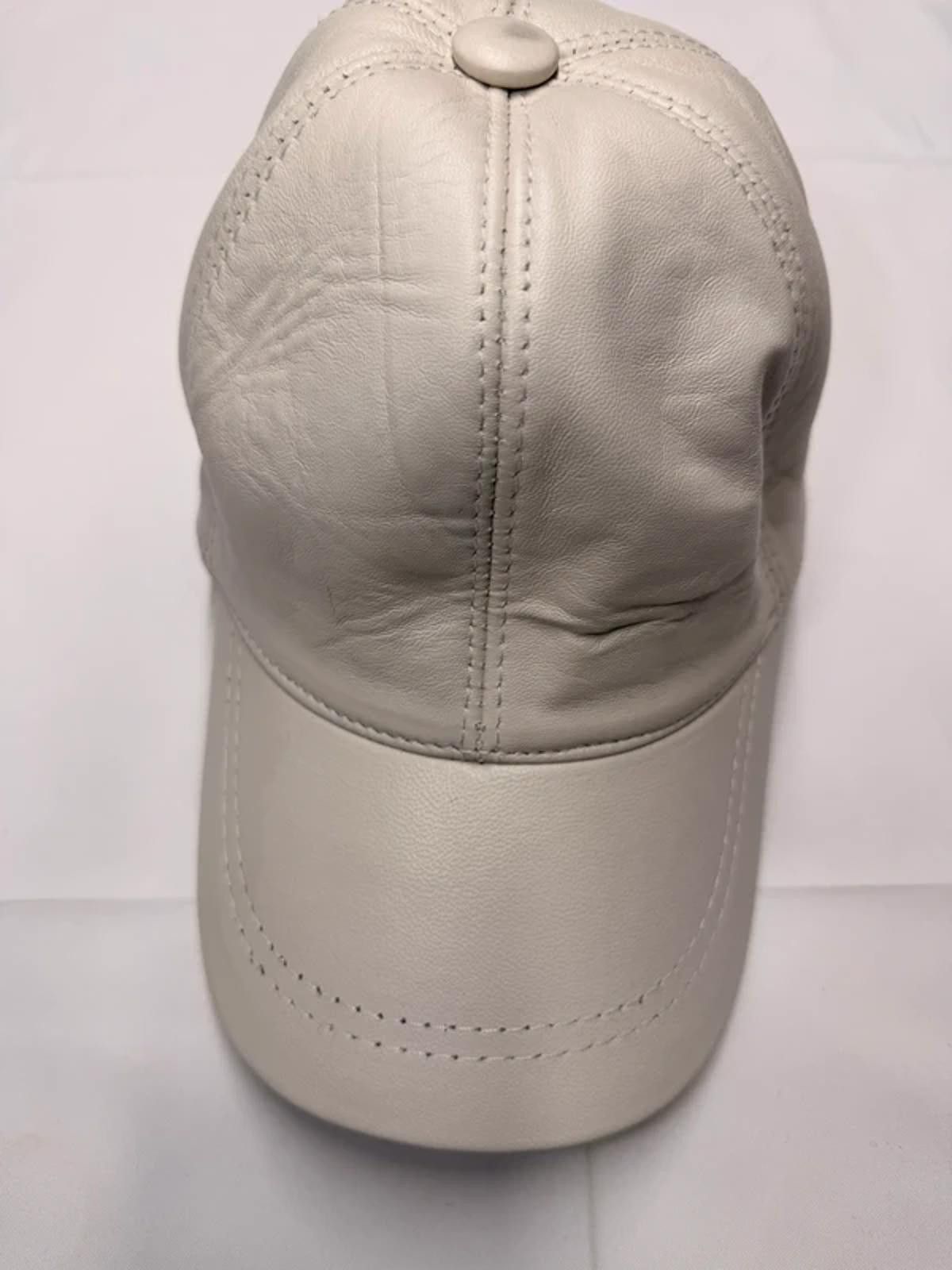 Other NEW Grey Leather Baseball Cap - Premium Hat #012 Size ONE SIZE - 1 Thumbnail