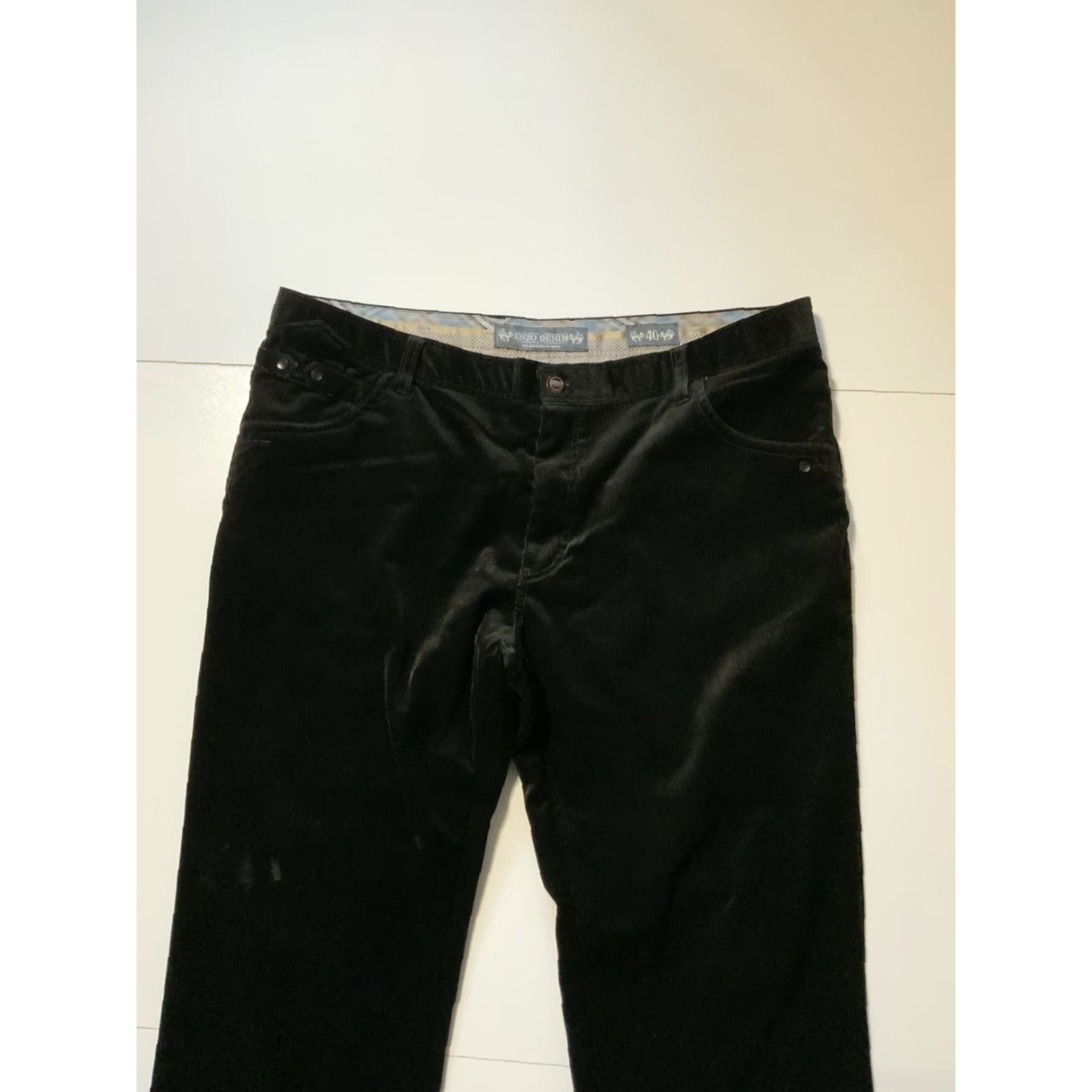 Kenzo VINTAGE Enzo Denim Steampunk Studded Black Corduroy Mens Pants Sz. 40 Size US 40 / EU 56 - 4 Thumbnail
