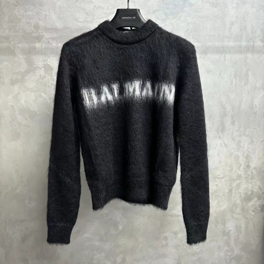 Balmain Balmain Embroidered logo napped sweater Size US S / EU 44-46 / 1 - 1 Thumbnail