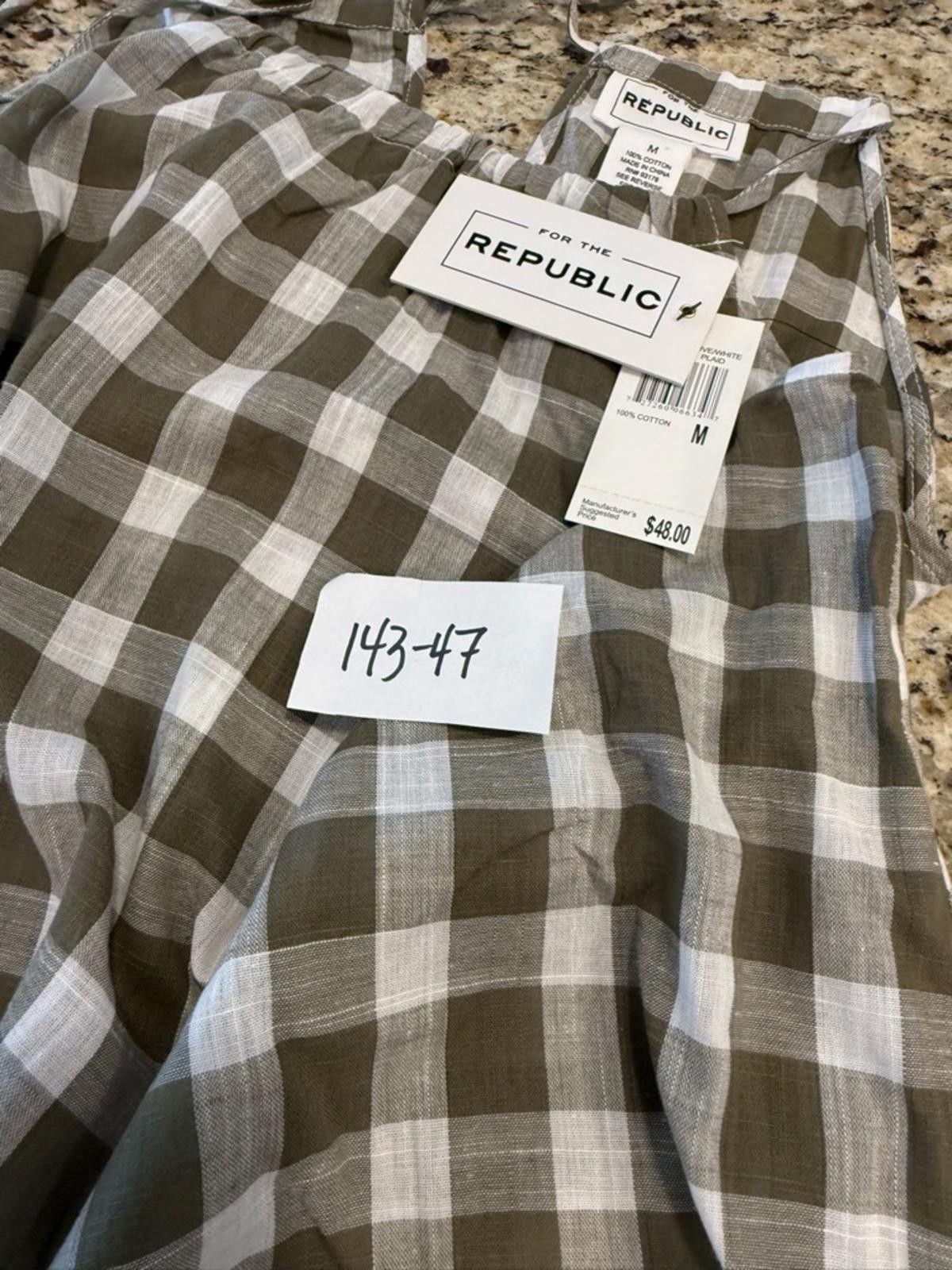 Other For the Republic brown white checkered ruffled tank top SZ M Size M / US 6-8 / IT 42-44 - 11 Thumbnail