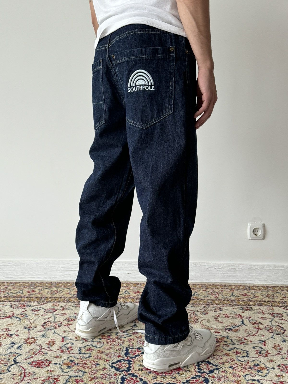 JNCO × Southpole × Vintage Vintage Southpole Dark Blue Washed Jeans Pants Size US 31 - 1 Thumbnail