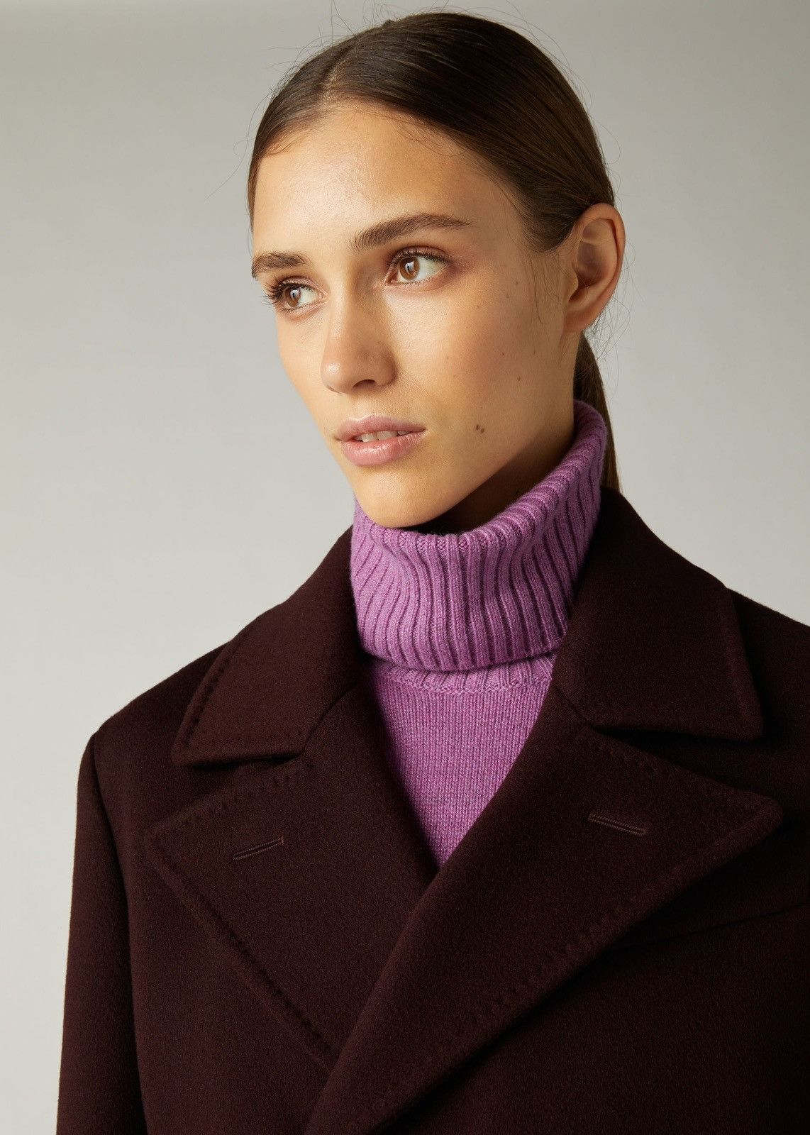 Loro Piana o1srvl11e0824 Sergio Cashmere Coat in Burgundy Size M / US 6-8 / IT 42-44 - 4 Thumbnail