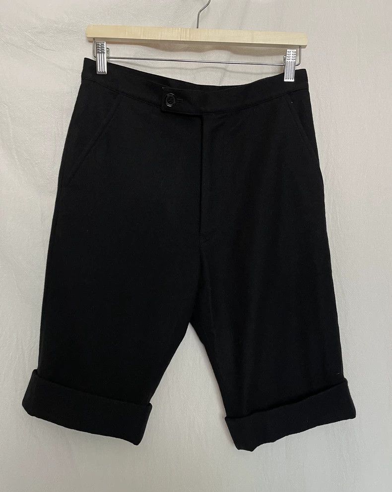 Y's Y's size 1 Black wool woolen rolled-up casual midi pants Size US 28 / EU 44 - 7 Thumbnail