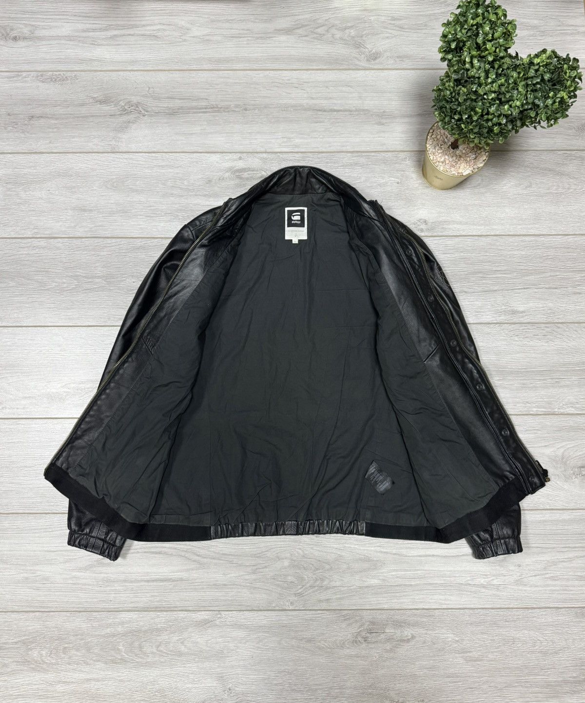 G-Star G stat RAW rare leather dean ryder overshirt zip jacket Size US XL / EU 56 / 4 - 4 Thumbnail