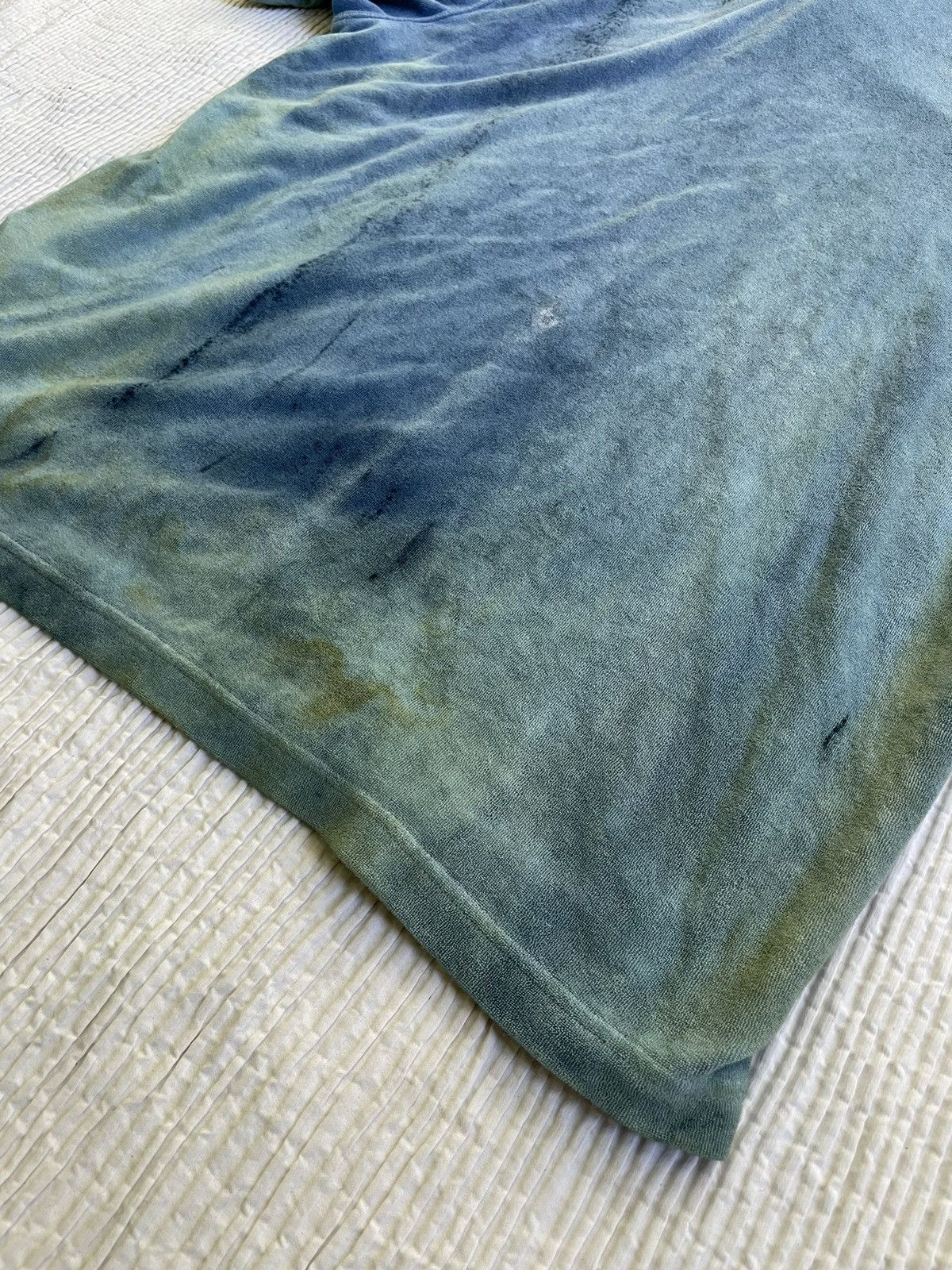 Indigo Indigo Schloppy Dyed Sun Faded Terry Cloth Polo Size US L / EU 52-54 / 3 - 16 Thumbnail