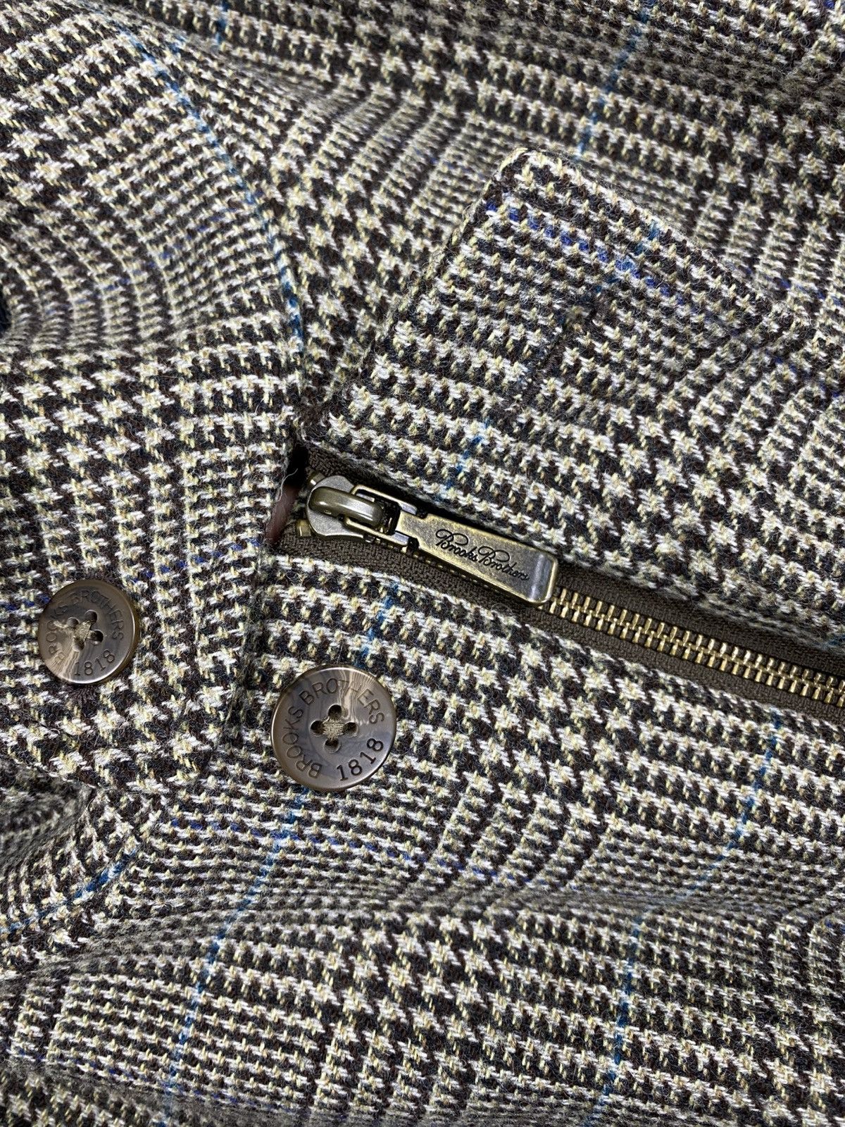 Brooks Brothers Vintage Brooks Brothers Plaid Wool Zipper Jacket Size US M / EU 48-50 / 2 - 9 Thumbnail