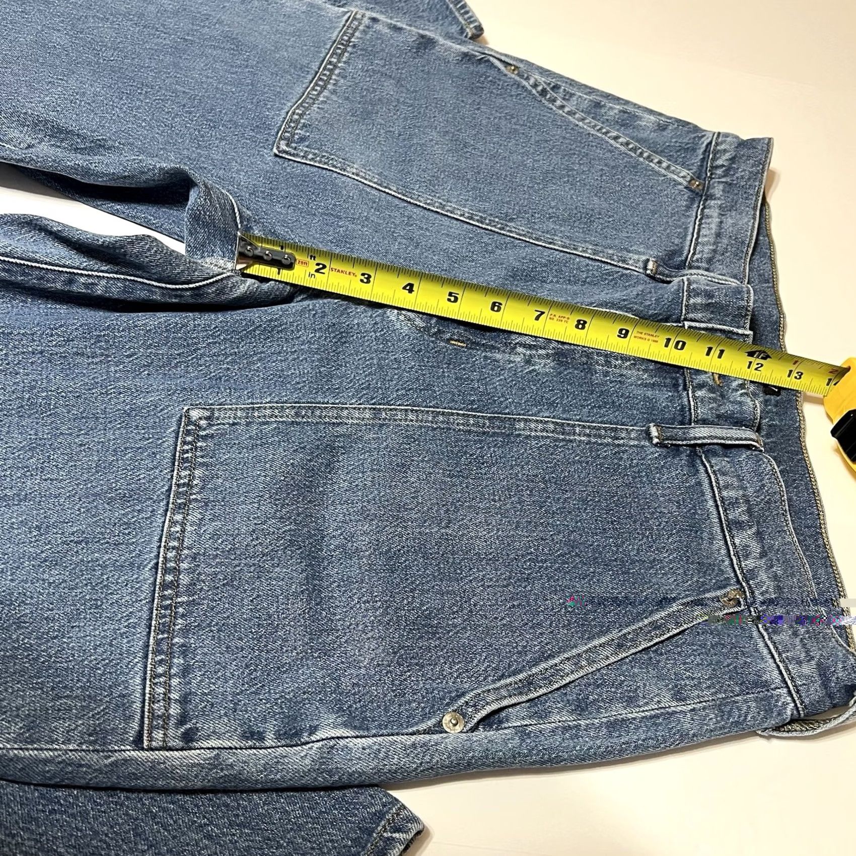 J.Crew J. Crew Camp-Pocket Wide Leg Jeans Womens 33x29 Denim Blue Boho Hippie Retro 90s Y2K Grunge Rock Hip Hop Baggy Style CH914 Jeans Size 24" / US 00 / IT 34 - 4 Thumbnail