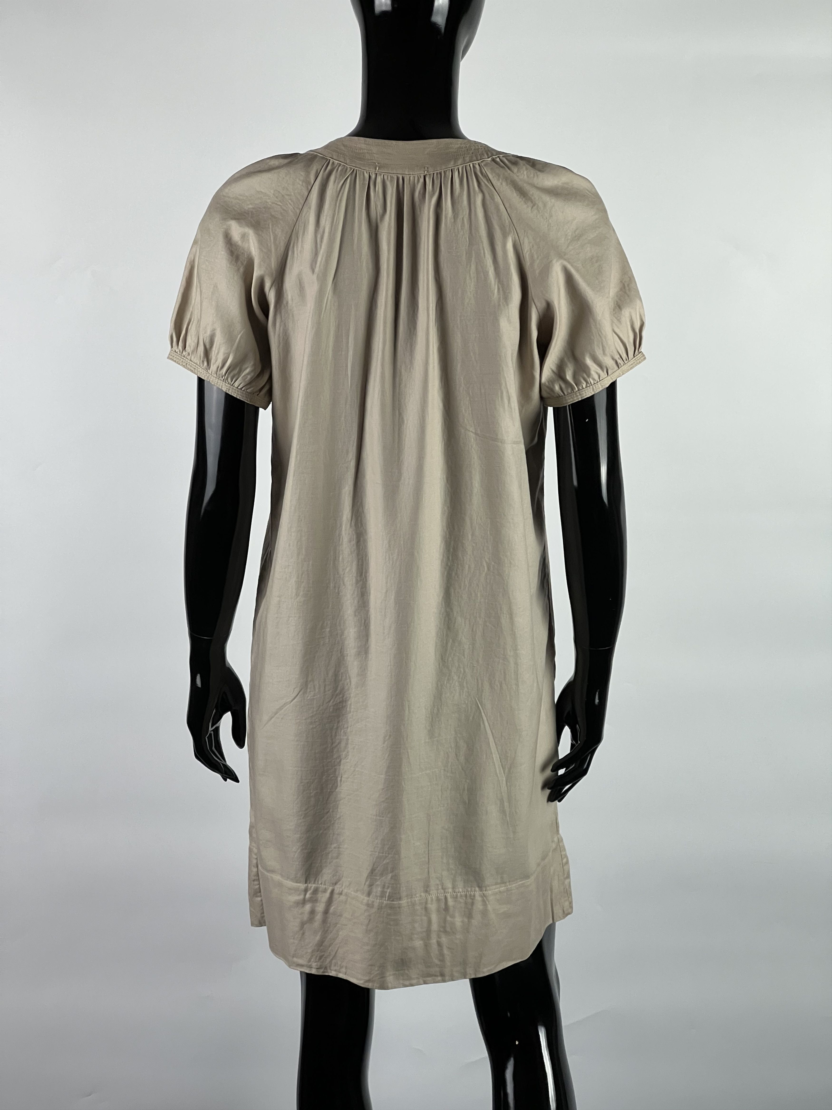 Sandro Sandro Vintage Beige Cotton Dress Size 1 Size S / US 4 / IT 40 - 3 Thumbnail