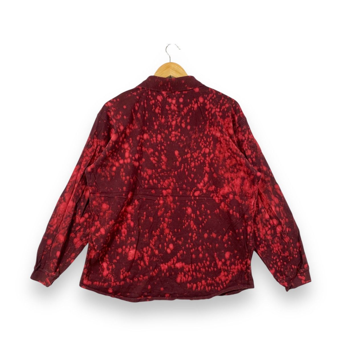 Other Vintage AXIS USA Made Bleach Dye Polo Long Sleeve Shirt Red Size M / US 6-8 / IT 42-44 - 3 Thumbnail