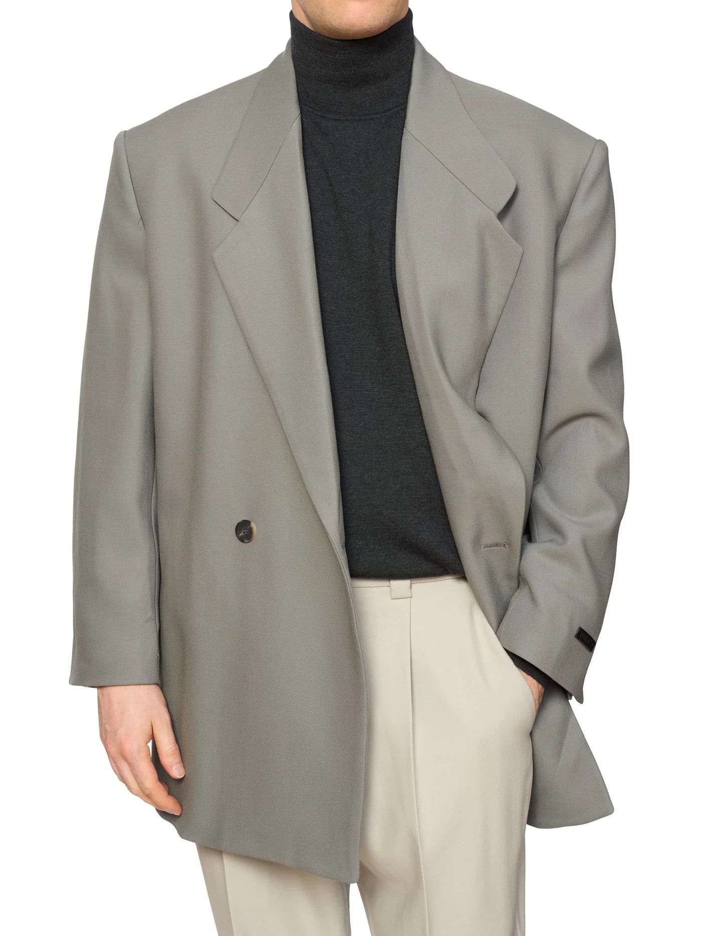 Fear of God FEAR OF GOD Eternal Dusty Concrete Wool Suit Jacket Size 40R - 1 Thumbnail