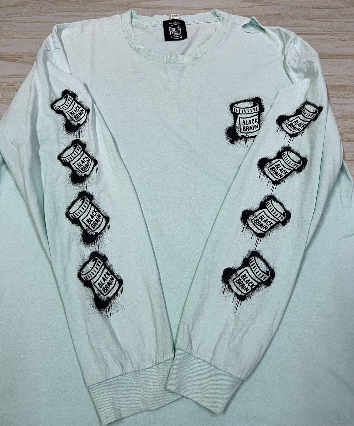 Other Black Brain Dripped Long Sleeve Shirt Size US XL / EU 56 / 4 - 3 Thumbnail