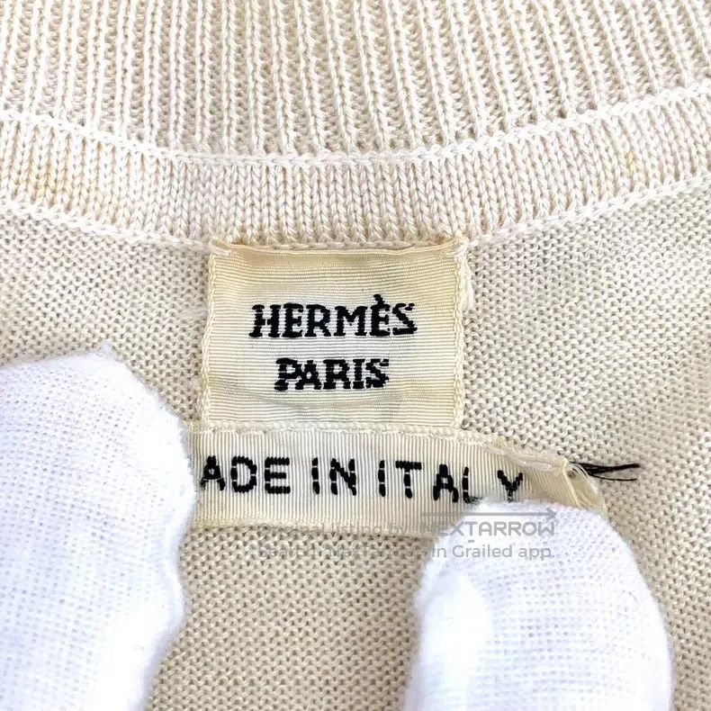 Hermes Hermes Beige Mulberry Silk Rope Pattern Print Cashmere Cre Size XXS / US 00 / IT 34 - 5 Thumbnail