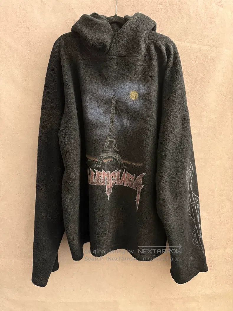 Balenciaga Balenciaga Fleece tower sweater aged mud-dye sweater hoode Size US M / EU 48-50 / 2 - 1 Thumbnail
