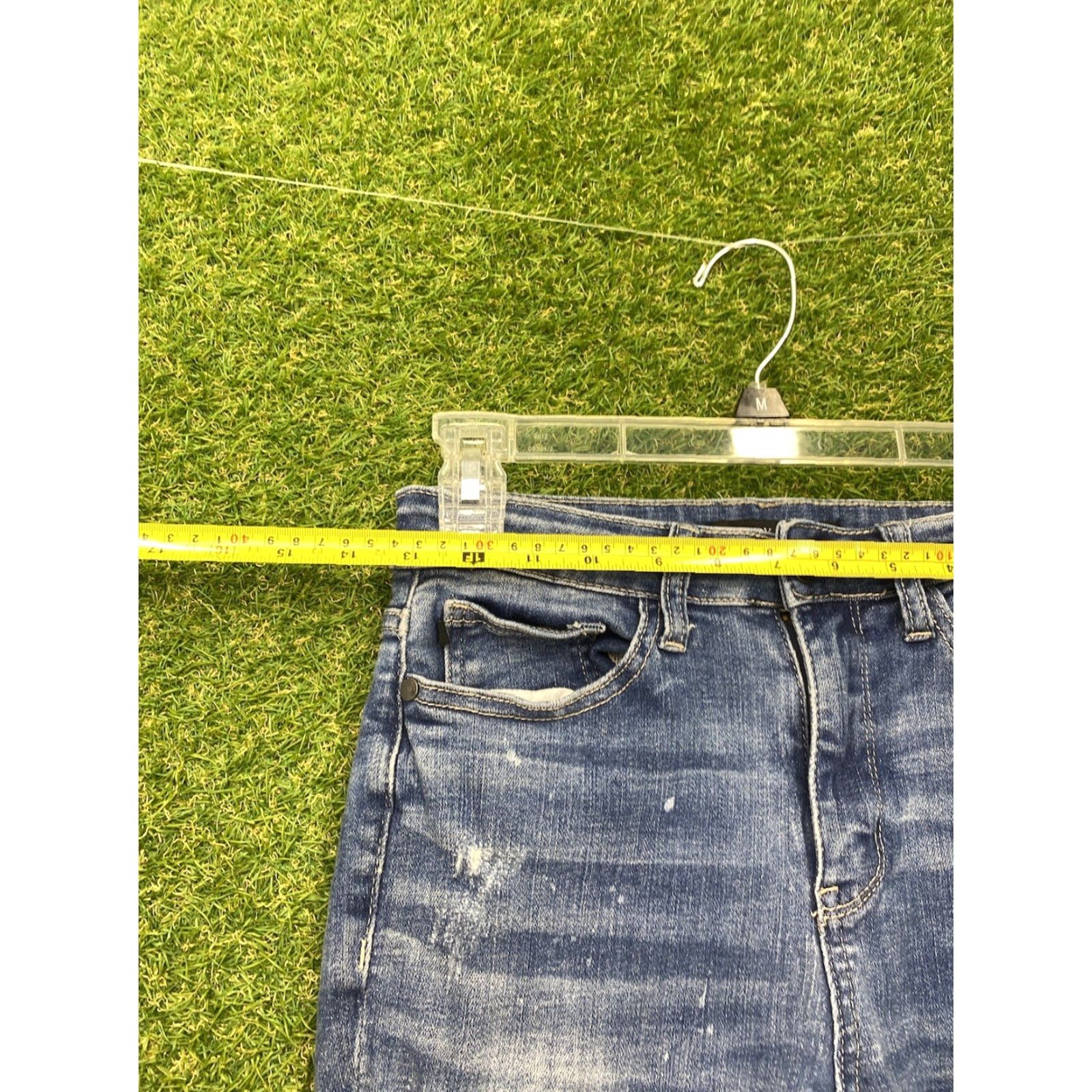 Vintage Judy Blue Jeans Womens Skinny 26x27 Mid Rise Medium Wash Distressed Stretch 26 Jeans Womens Size 26" / US 2 / IT 38 - 7 Thumbnail