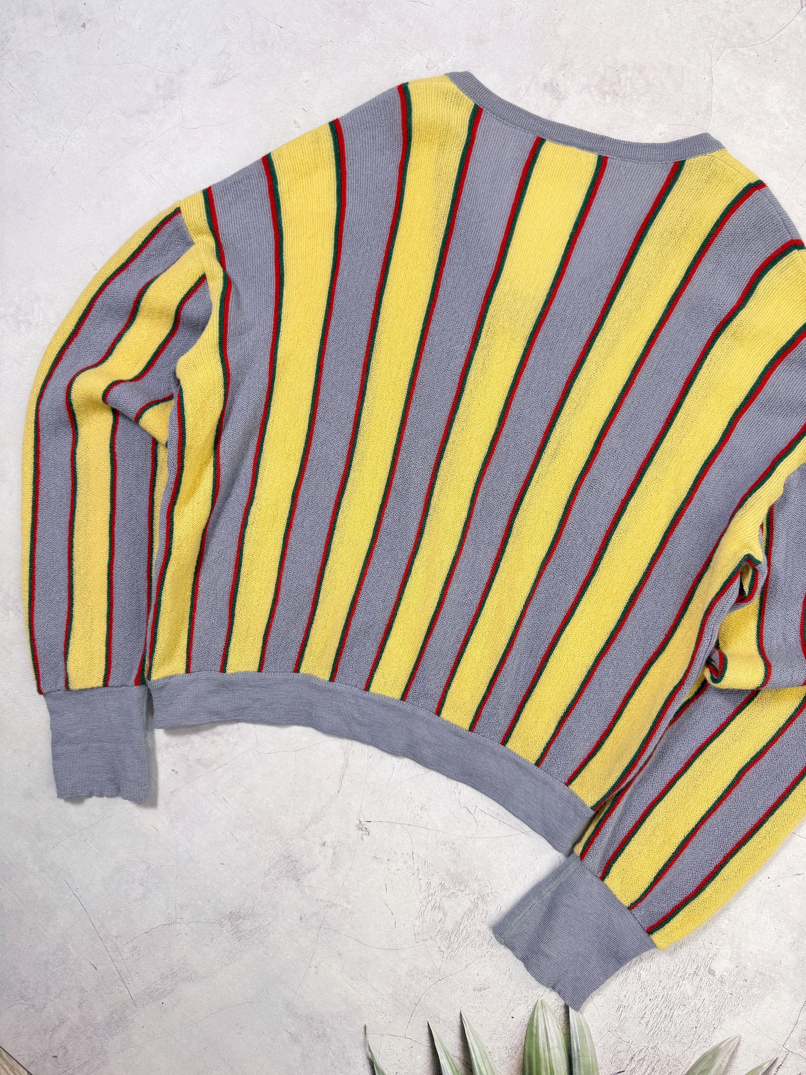 Lacoste Vintage Chemise Lacoste Sweater V-Neck Wool Striped Size US L / EU 52-54 / 3 - 15 Thumbnail
