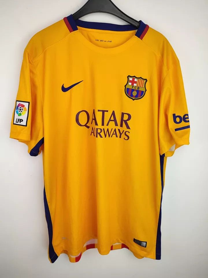 Nike FC Barcelona Away 2015 - 2016 FOOTBALL Kit SHIRT SOCCER Size US XL / EU 56 / 4 - 10 Thumbnail